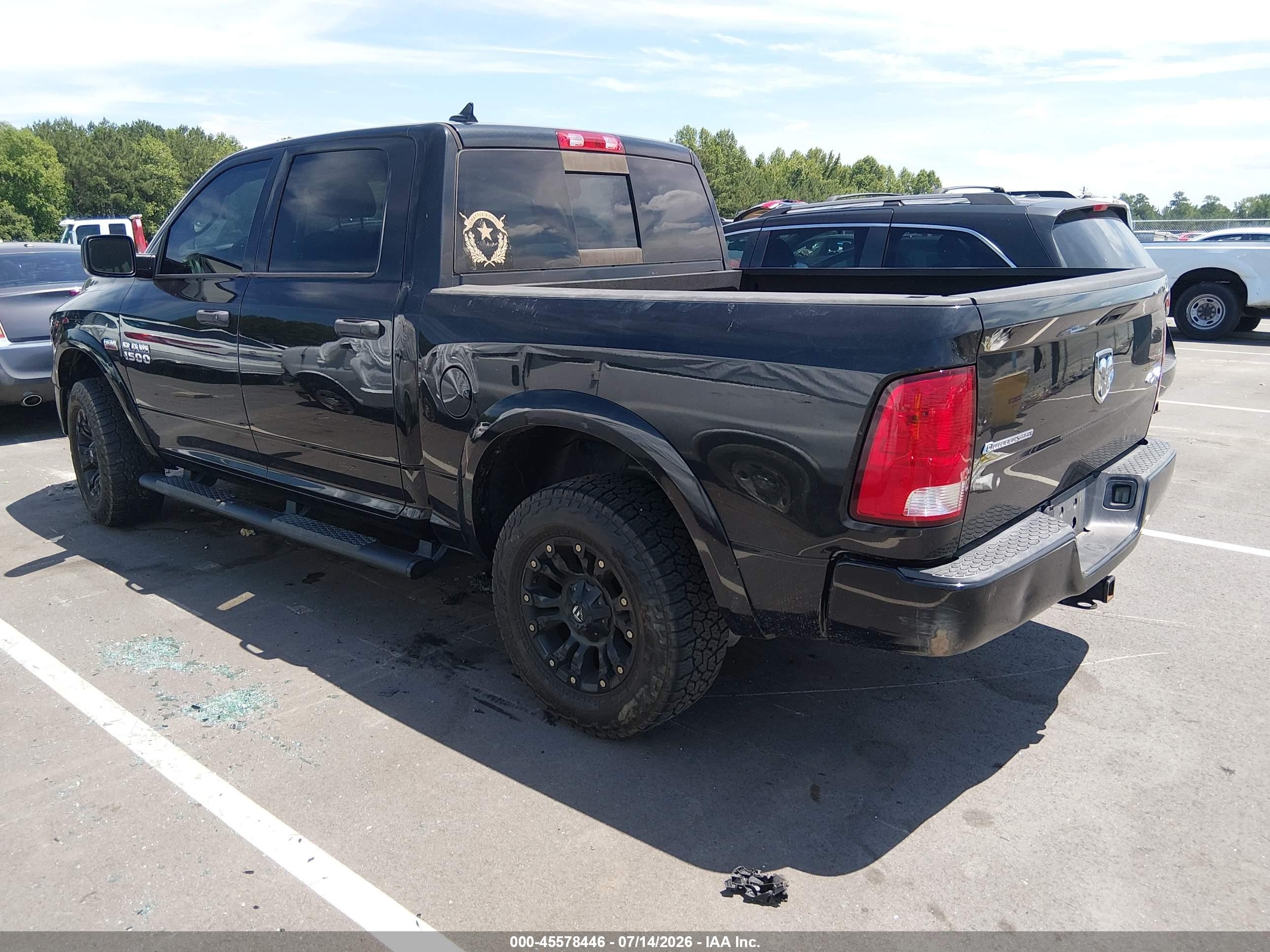 2015 Ram 1500 Outdoorsman Black vin: 1C6RR7LT9FS626906