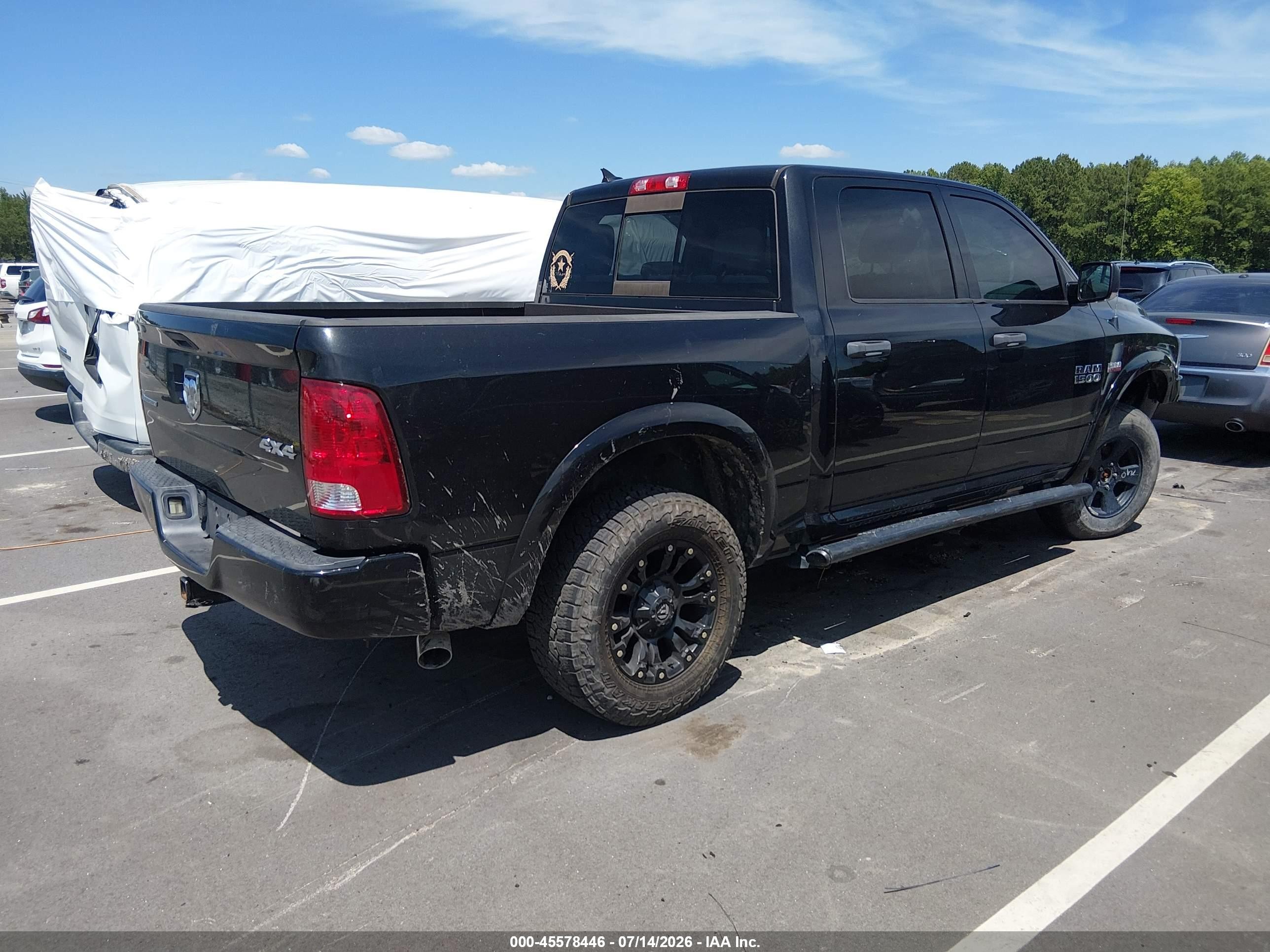 2015 Ram 1500 Outdoorsman Black vin: 1C6RR7LT9FS626906