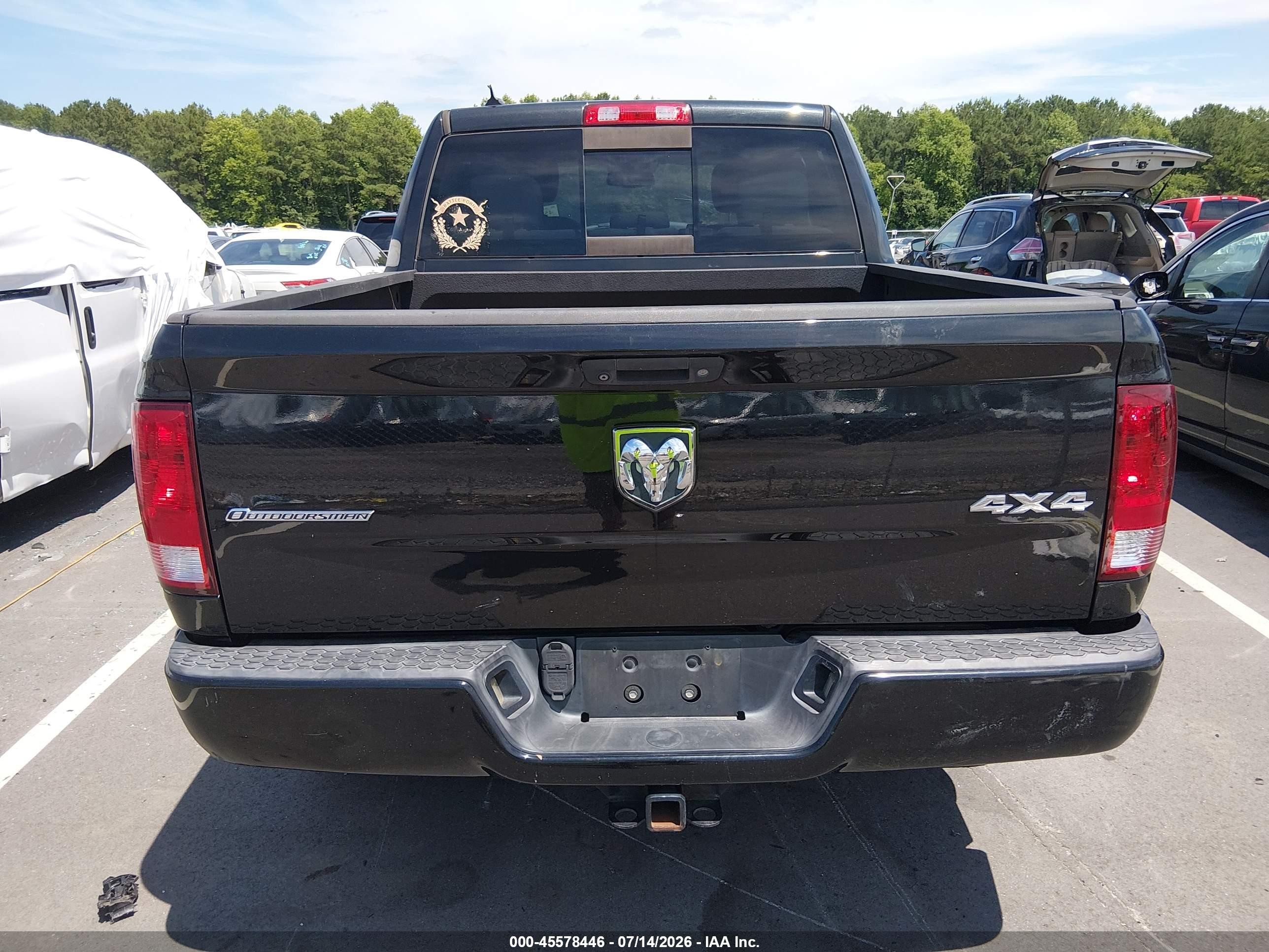 2015 Ram 1500 Outdoorsman Black vin: 1C6RR7LT9FS626906