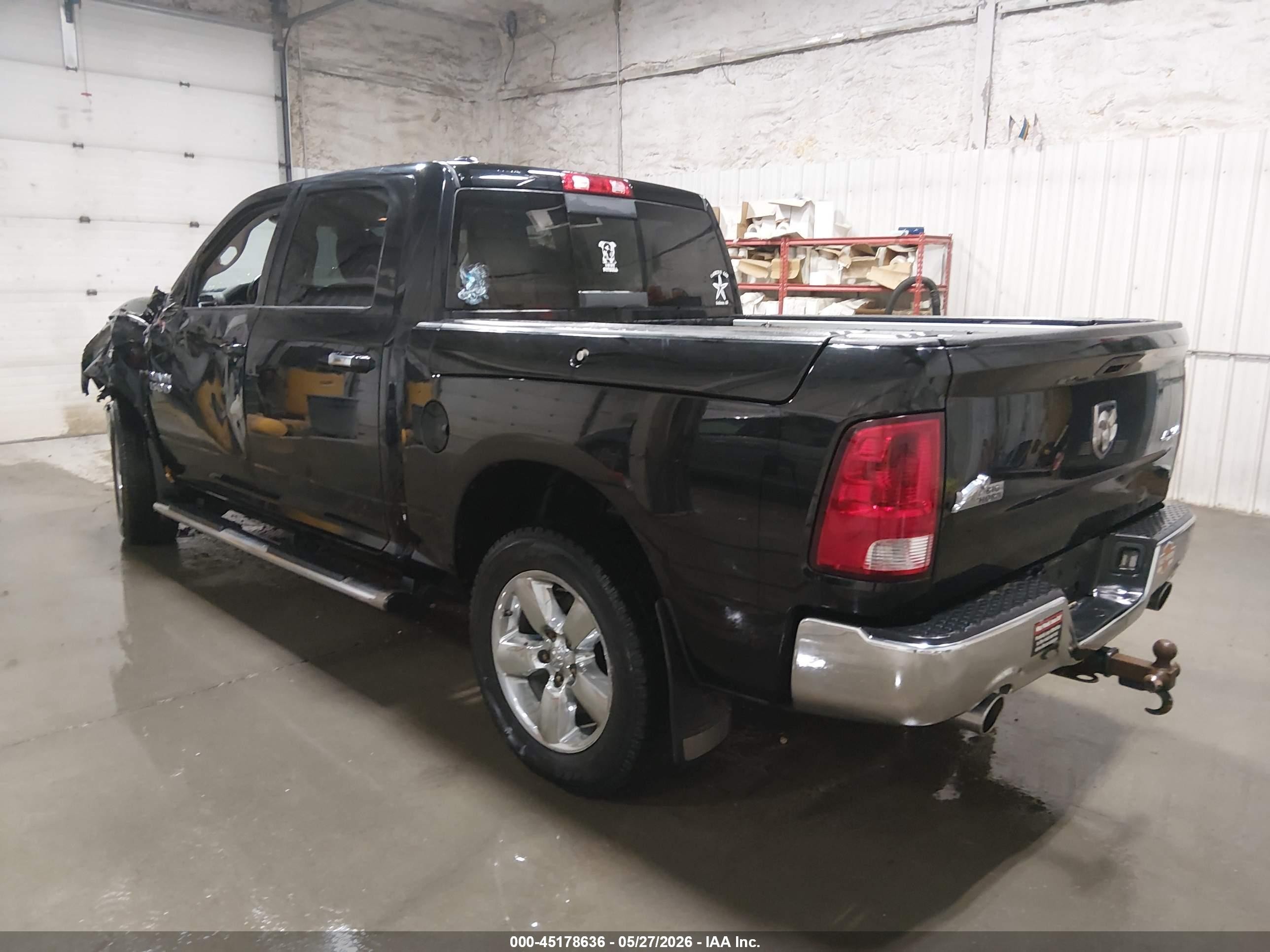 2014 Ram 1500 Big Horn Black vin: 1C6RR7LTXES286017