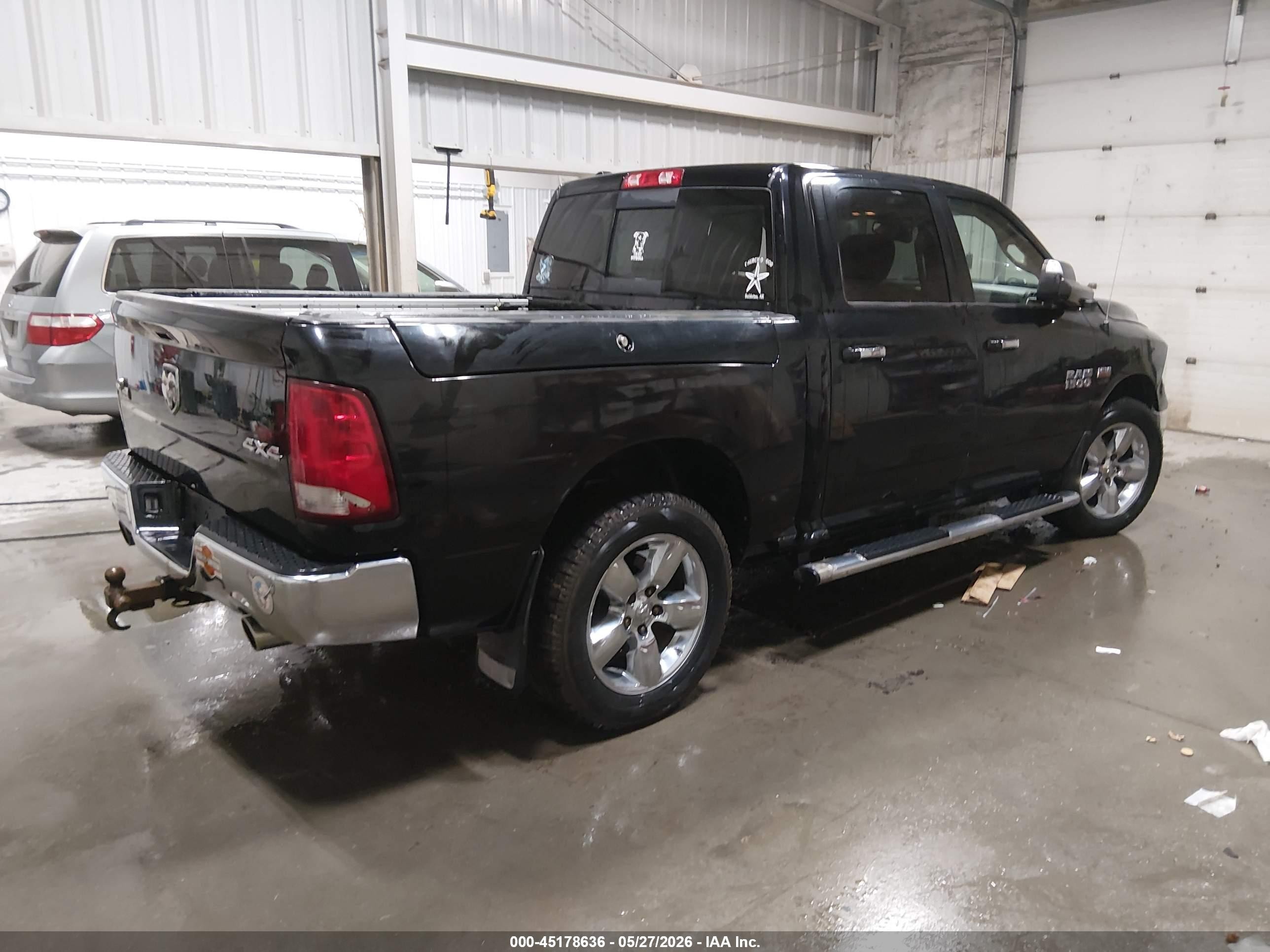 2014 Ram 1500 Big Horn Black vin: 1C6RR7LTXES286017