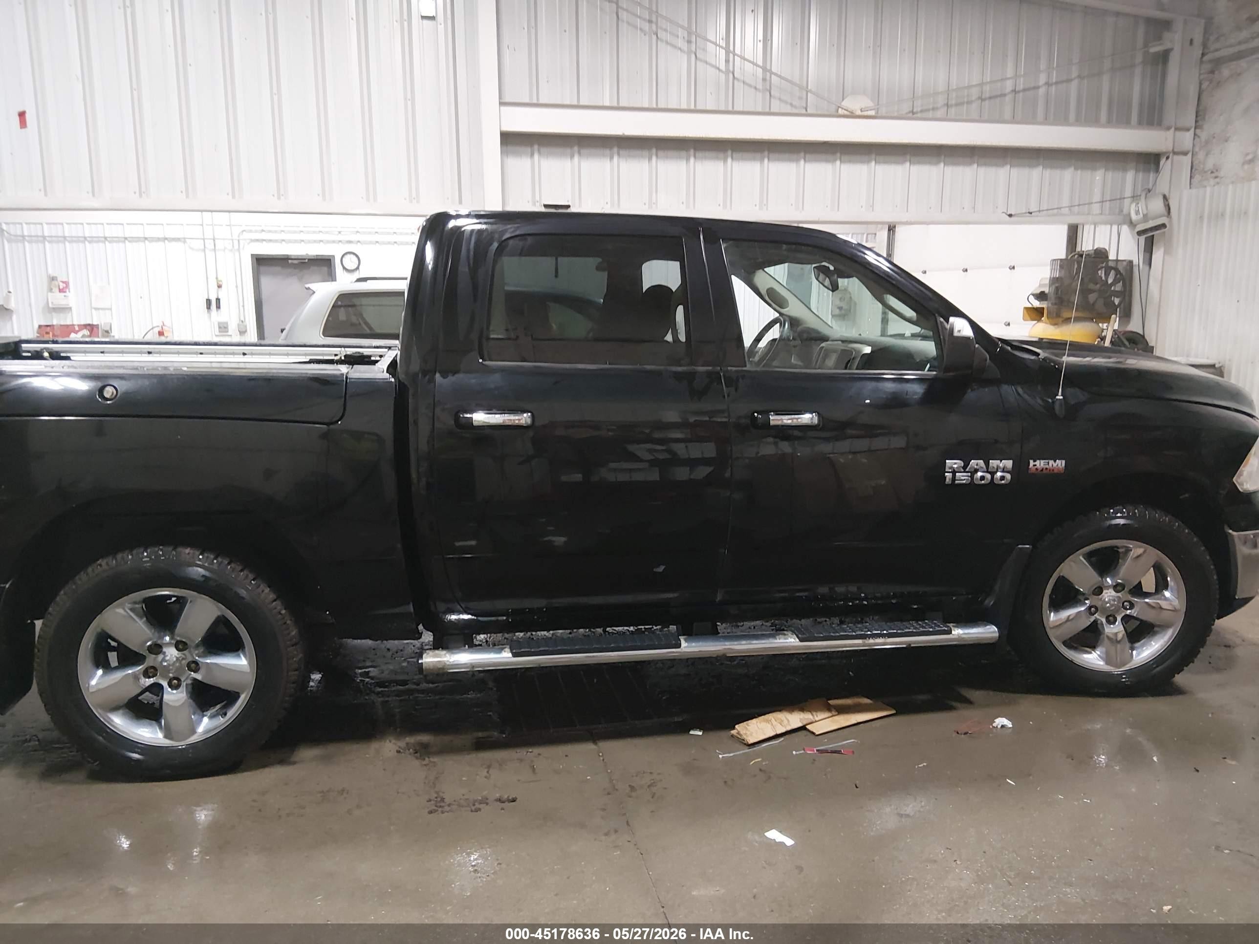 2014 Ram 1500 Big Horn Black vin: 1C6RR7LTXES286017