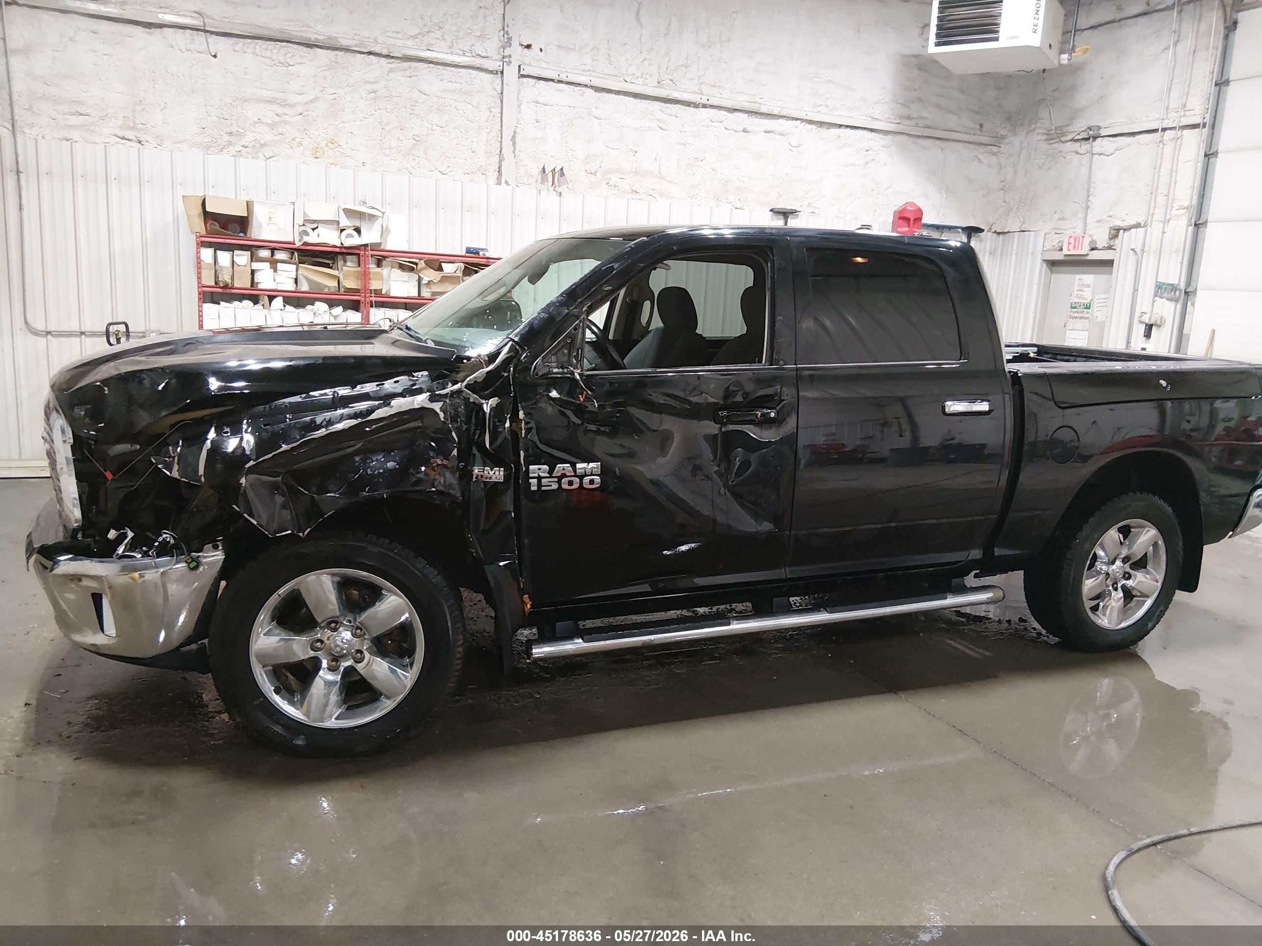 2014 Ram 1500 Big Horn Black vin: 1C6RR7LTXES286017