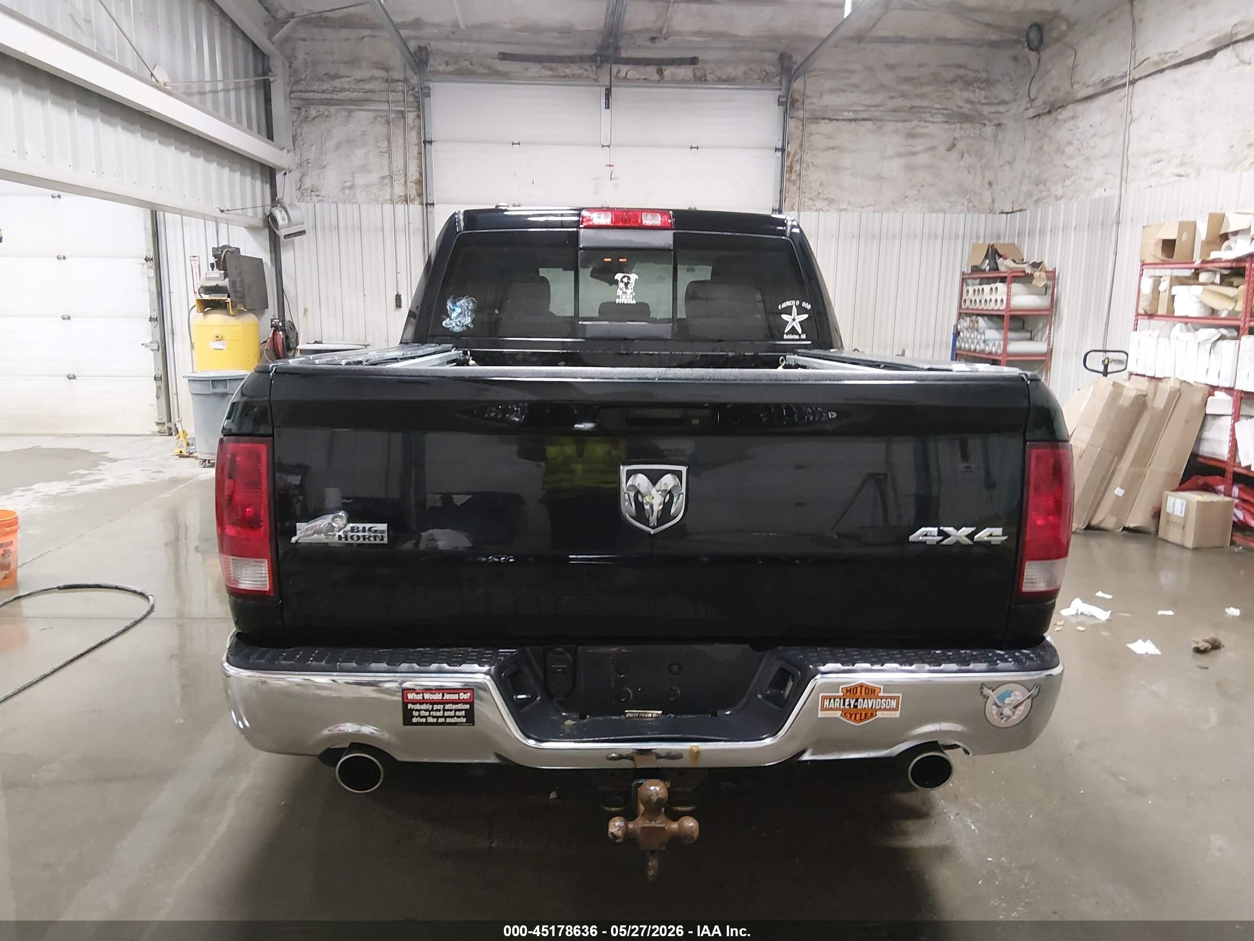 2014 Ram 1500 Big Horn Black vin: 1C6RR7LTXES286017
