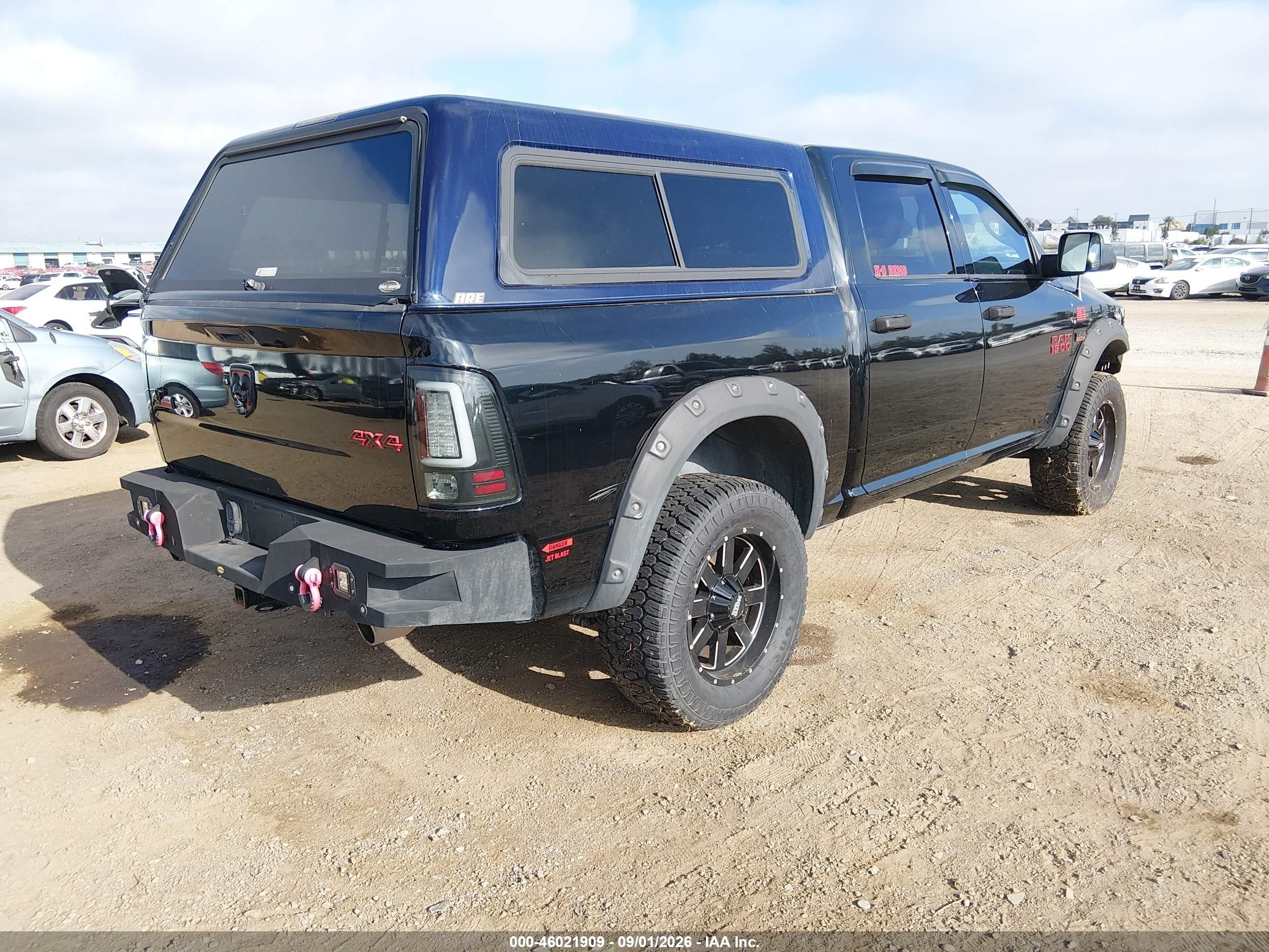 2014 Ram 1500 Big Horn Black vin: 1C6RR7LTXES353019