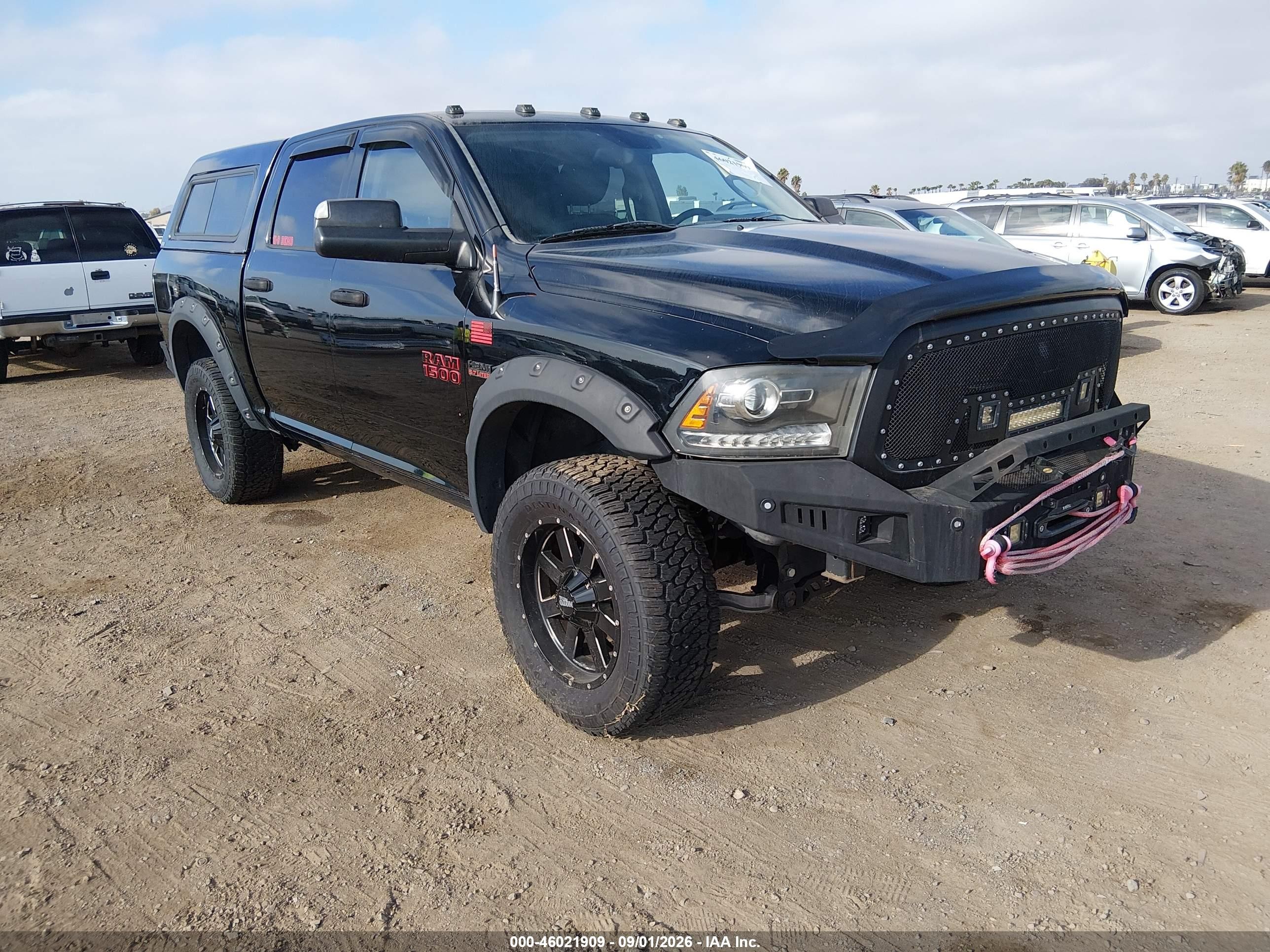 2014 Ram 1500 Big Horn Black vin: 1C6RR7LTXES353019