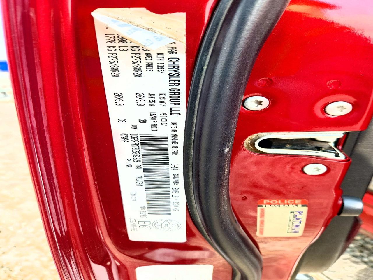 2014 Ram 1500 Sport Red vin: 1C6RR7MT0ES252926