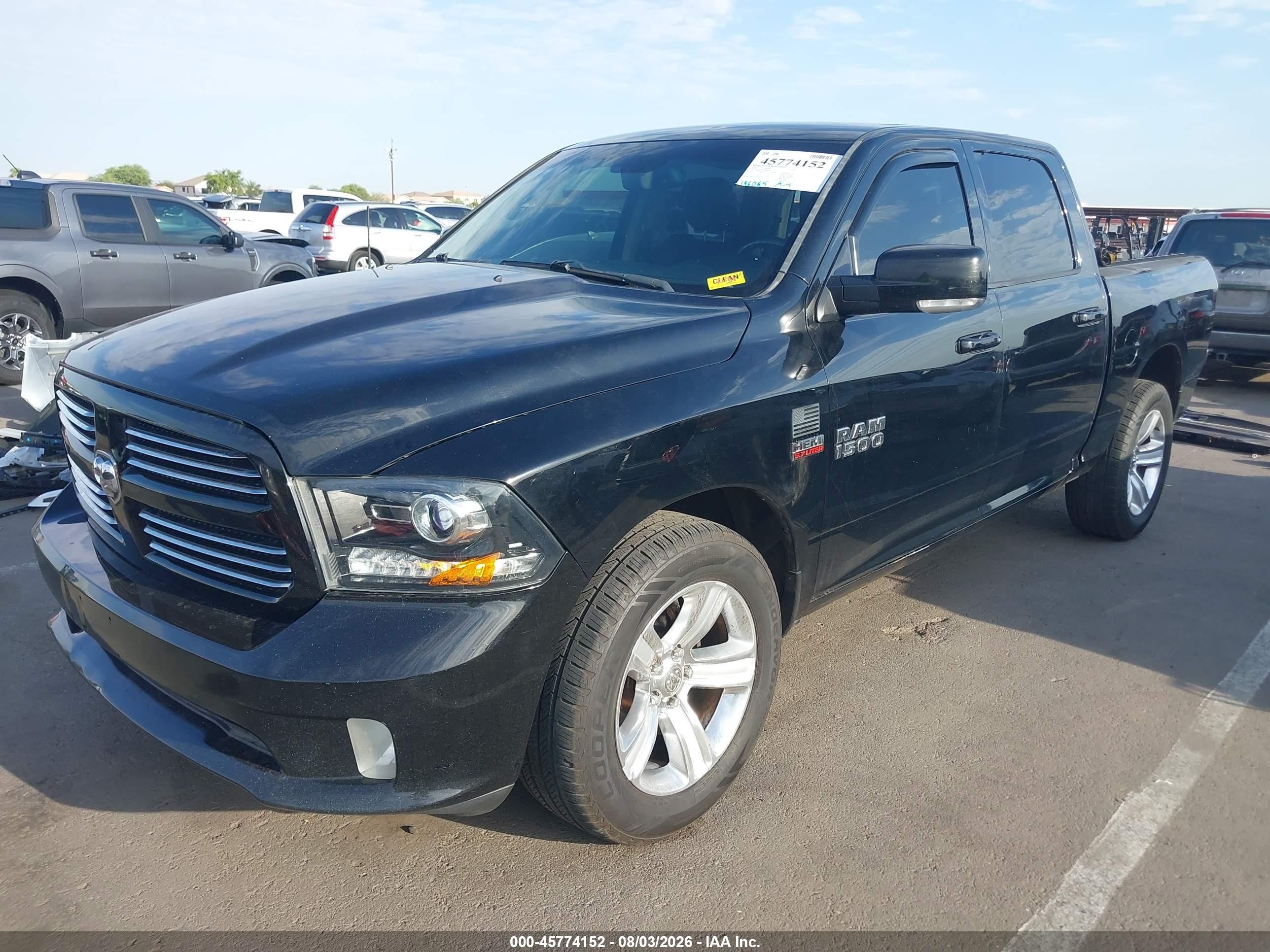 2014 Ram 1500 Sport Black vin: 1C6RR7MT0ES280953