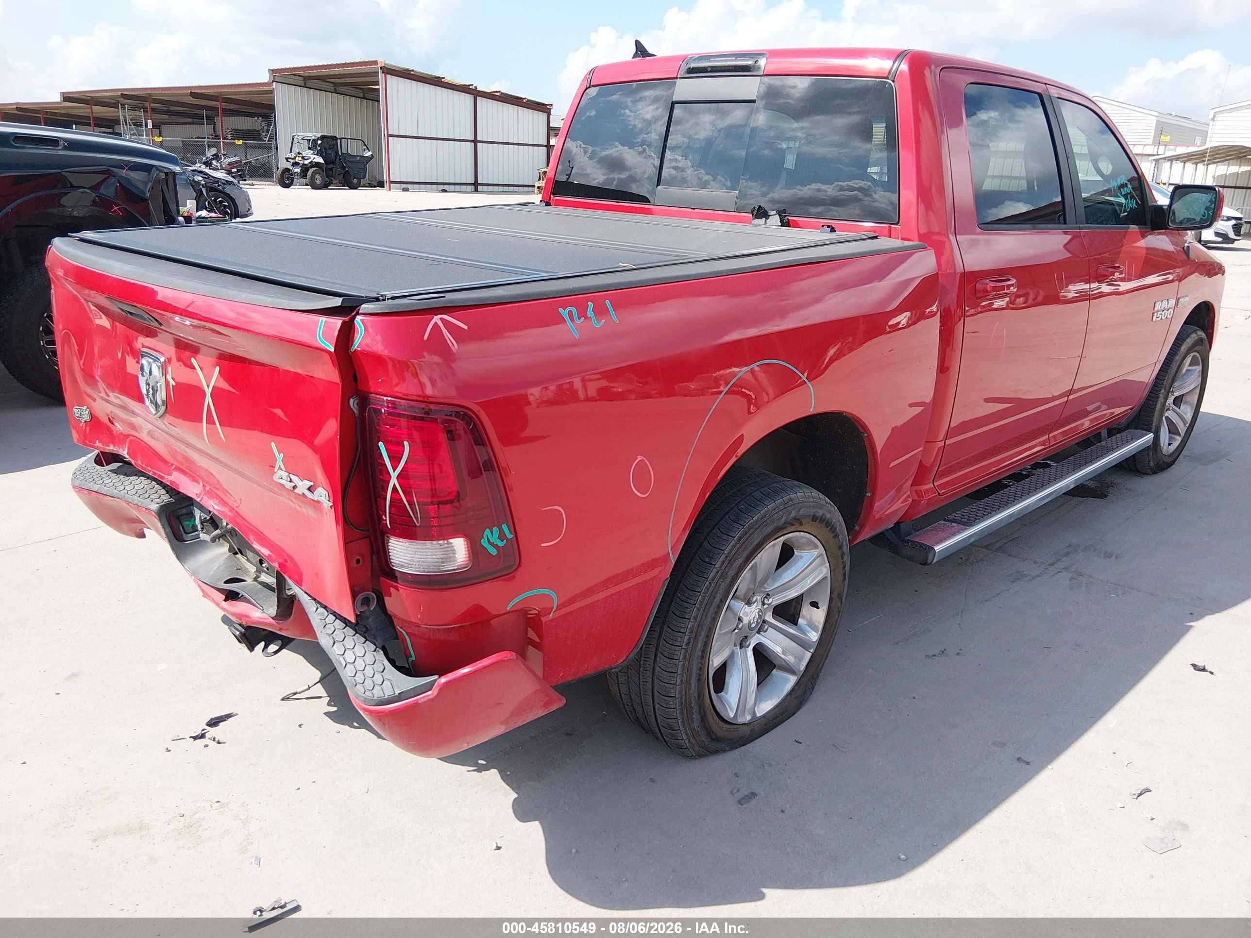 2015 Ram 1500 Sport Red vin: 1C6RR7MT1FS642807