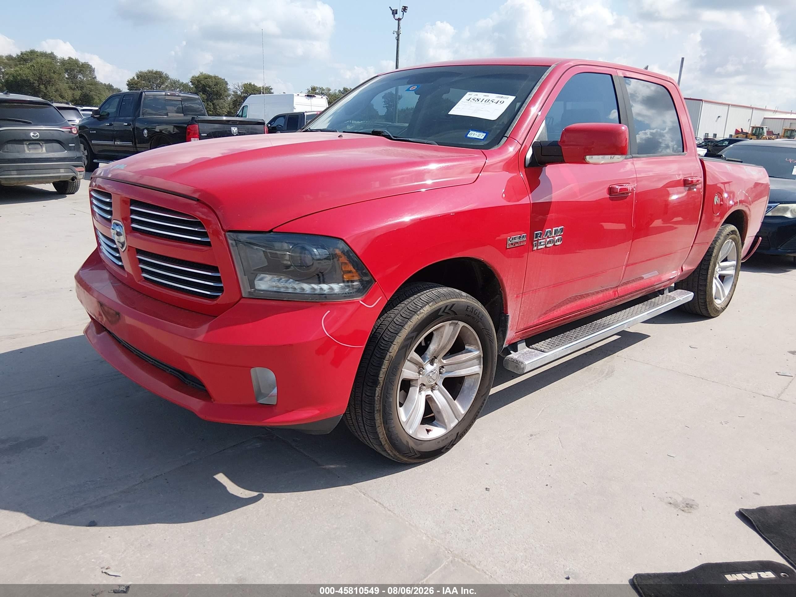 2015 Ram 1500 Sport Red vin: 1C6RR7MT1FS642807
