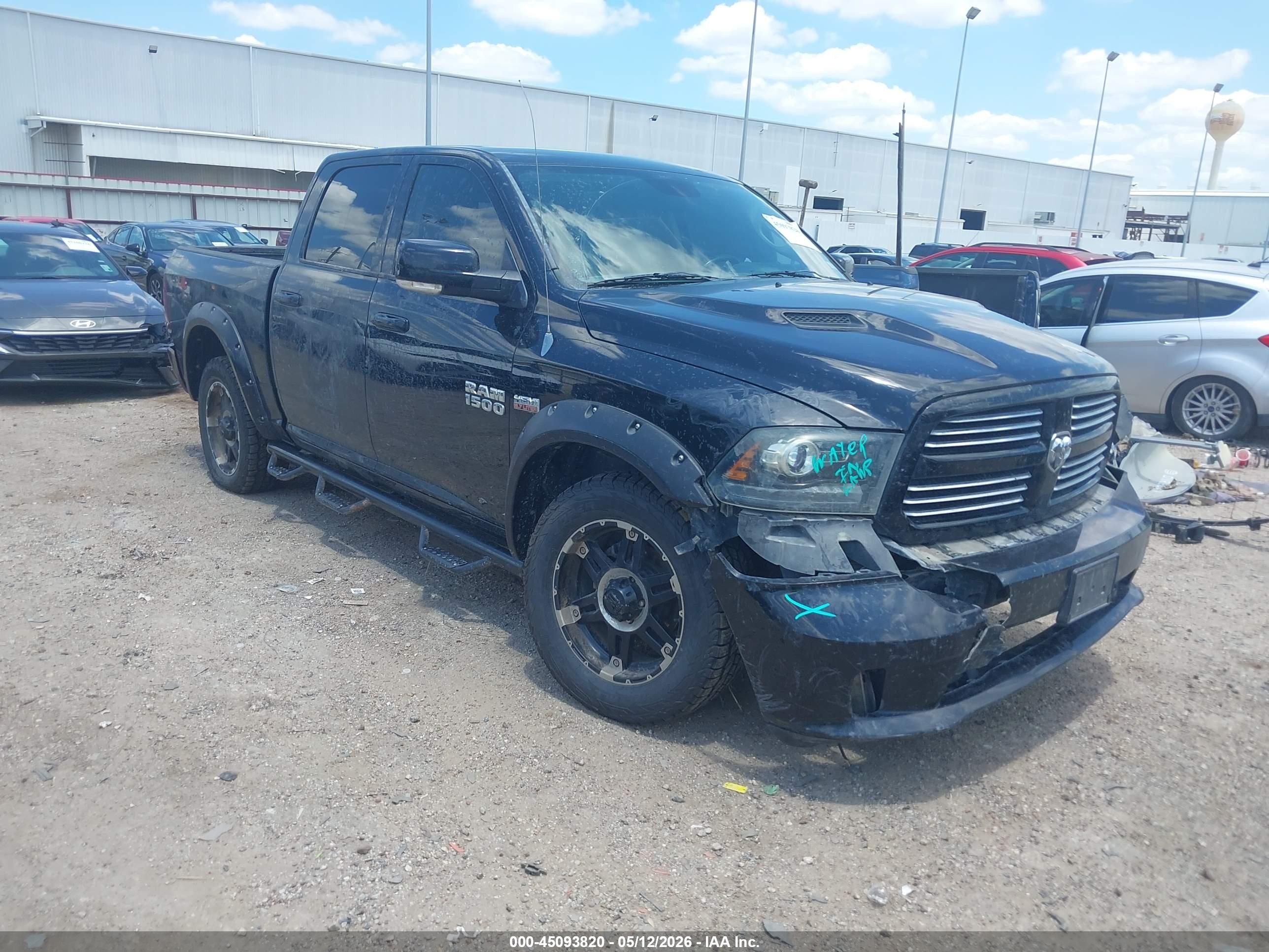 2013 Ram 1500 Sport Черный vin: 1C6RR7MT2DS561554