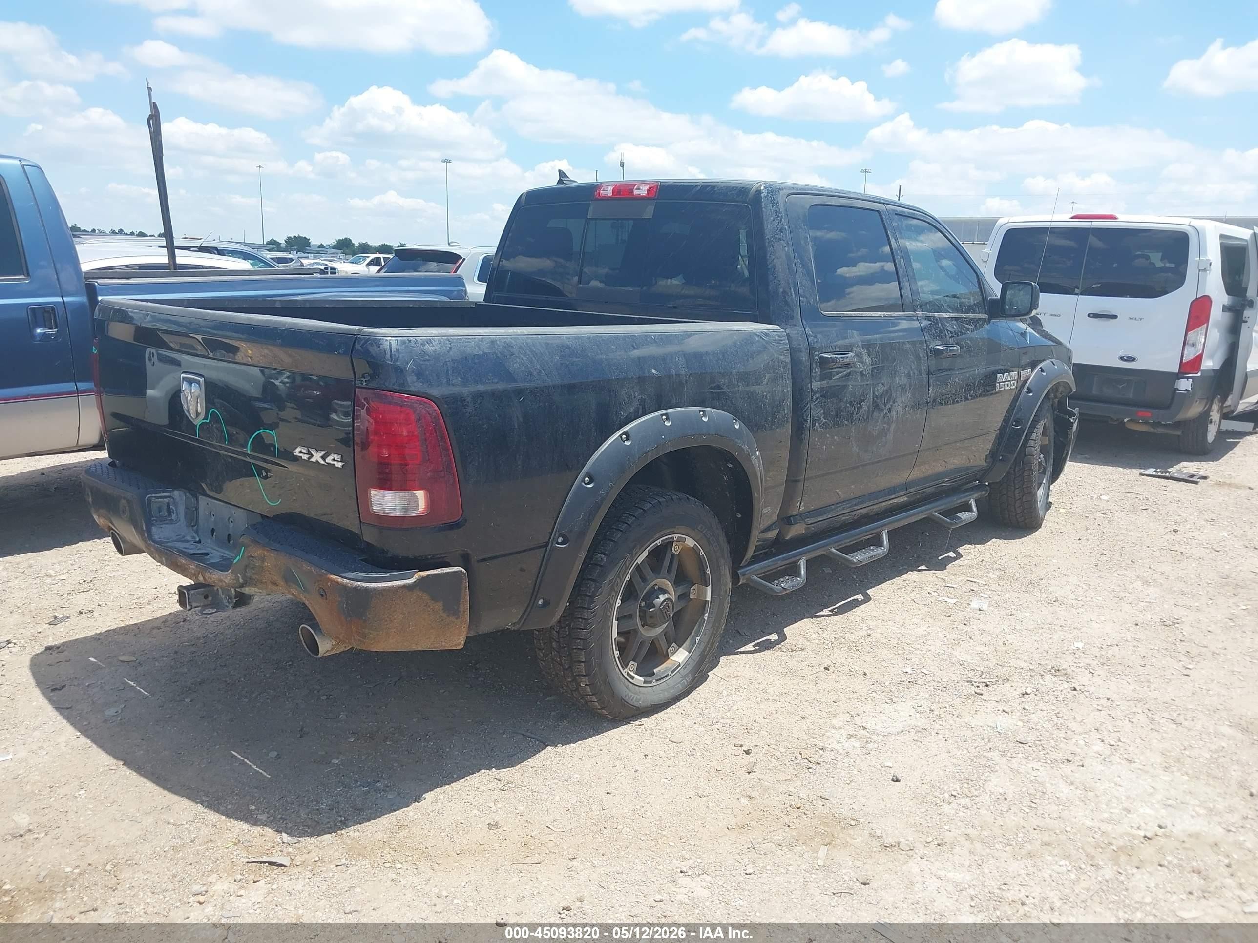 2013 Ram 1500 Sport Черный vin: 1C6RR7MT2DS561554