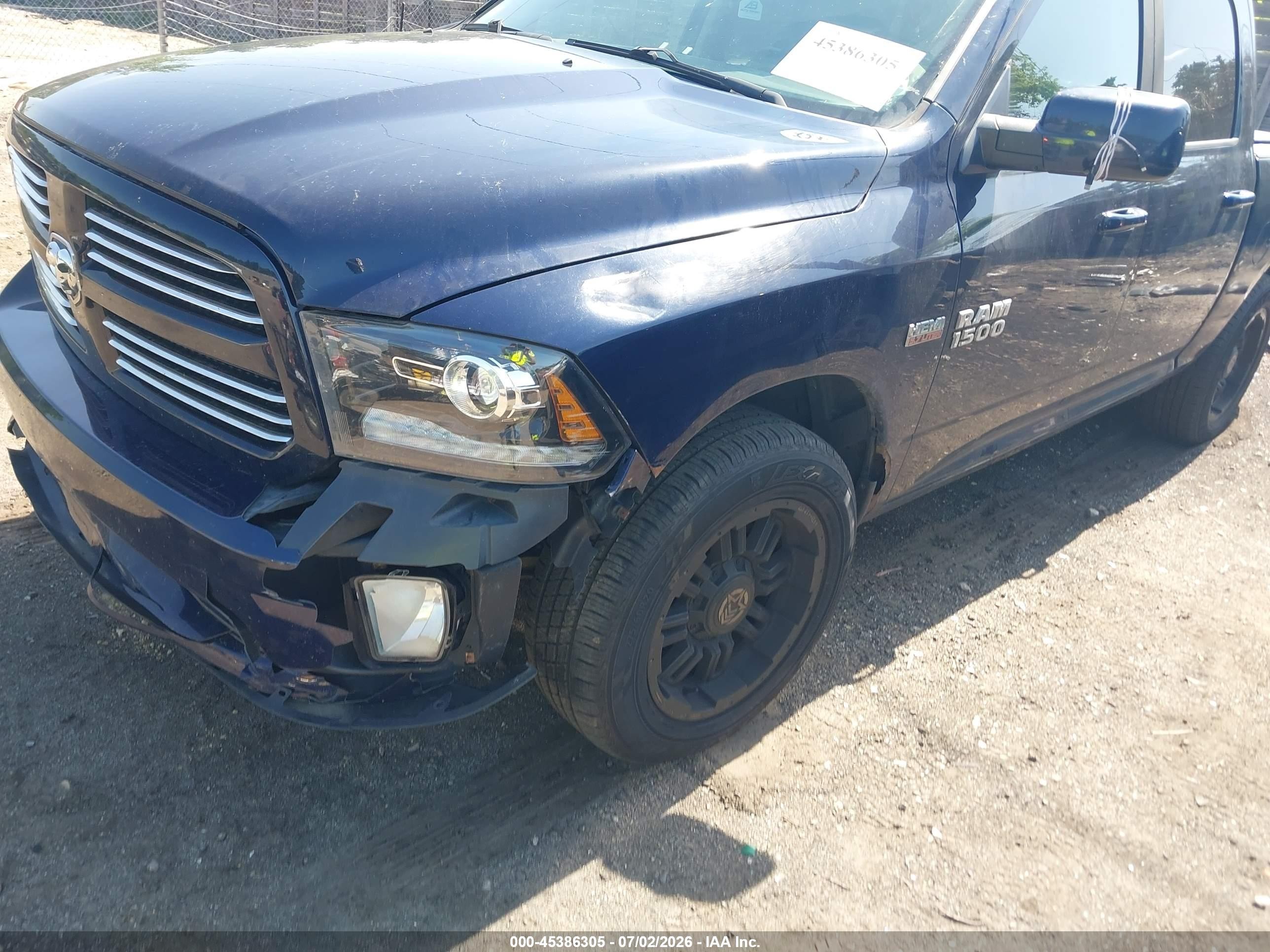 2014 Ram 1500 Sport Синий vin: 1C6RR7MT2ES188677