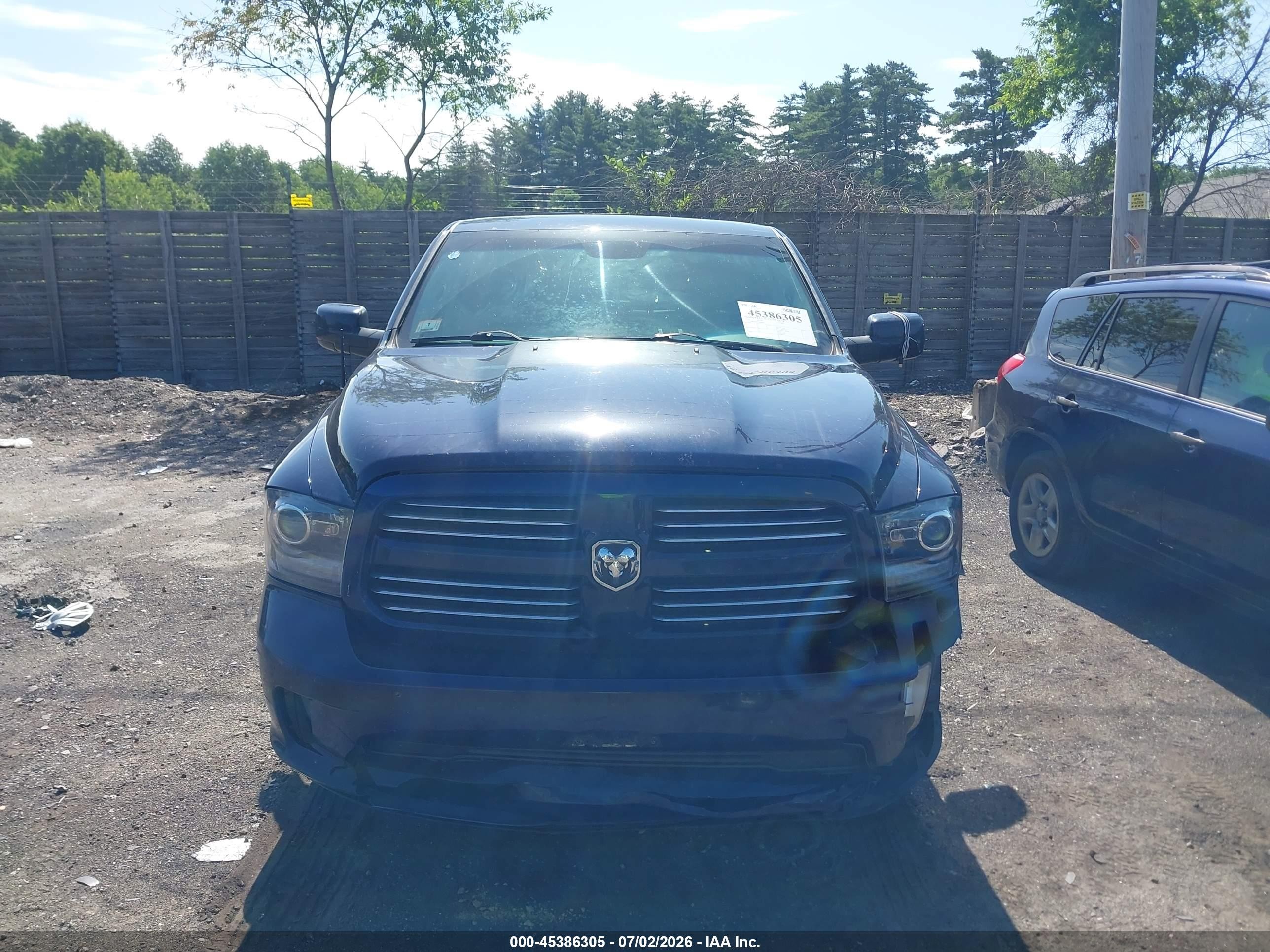 2014 Ram 1500 Sport Синий vin: 1C6RR7MT2ES188677