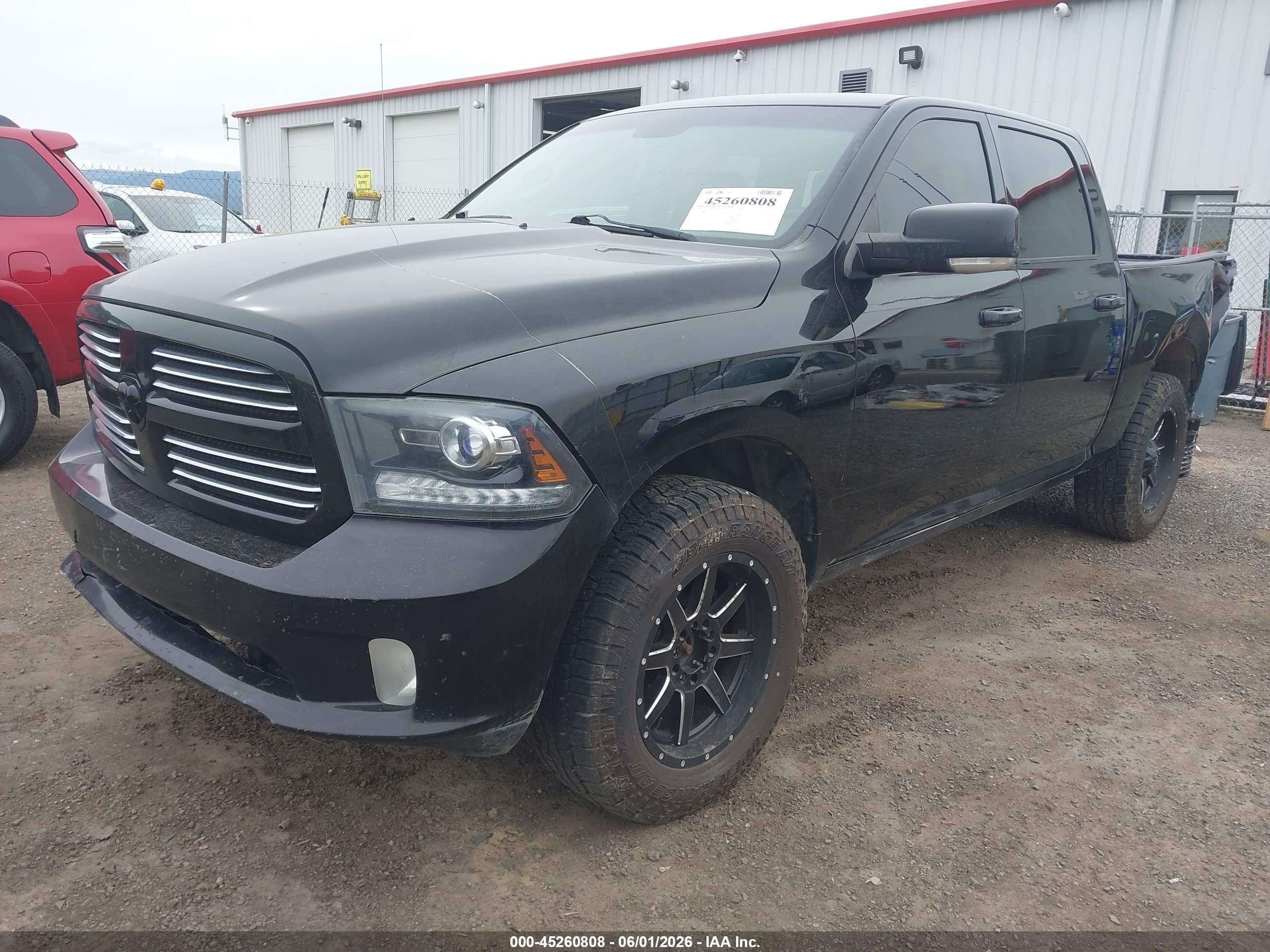 2014 Ram 1500 Sport Black vin: 1C6RR7MT2ES261594