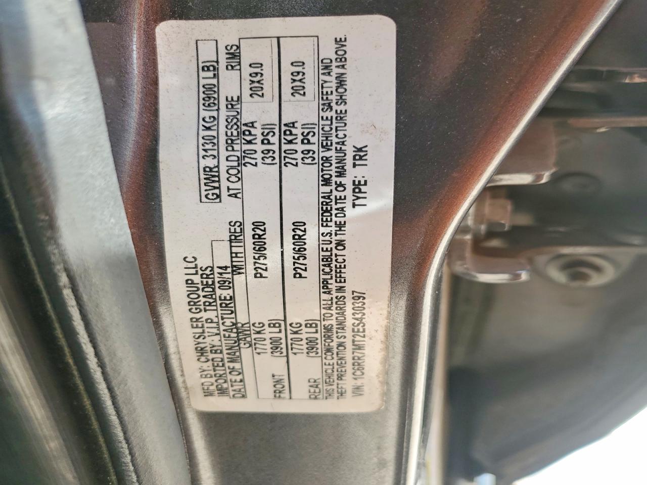 2014 Ram 1500 Sport Серый vin: 1C6RR7MT2ES430397
