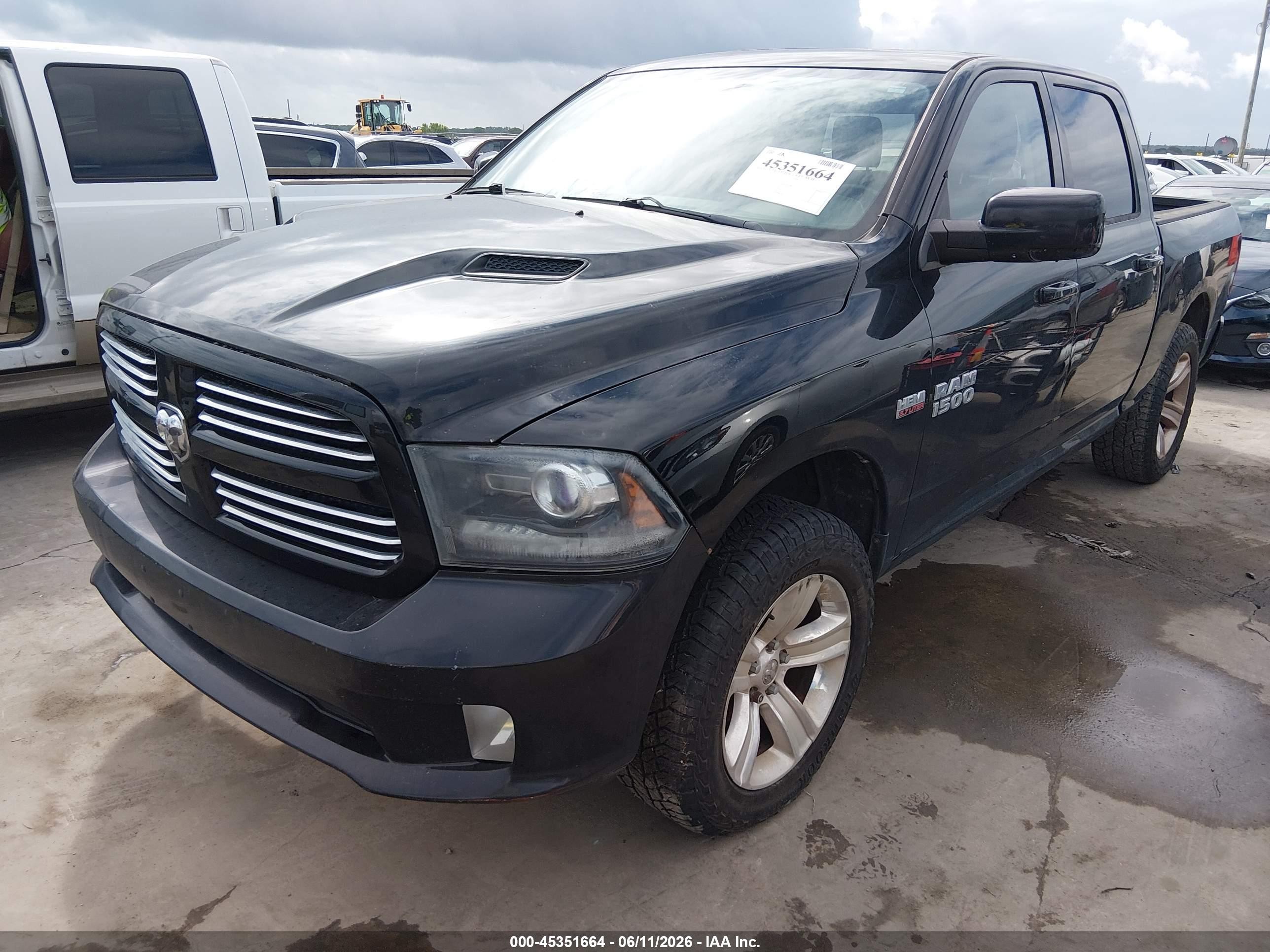 2013 Ram 1500 Sport Black vin: 1C6RR7MT3DS619266