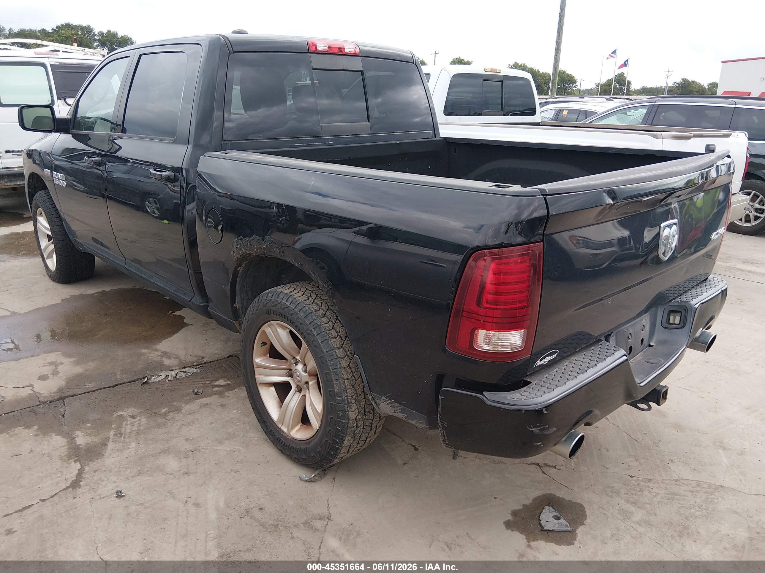 2013 Ram 1500 Sport Black vin: 1C6RR7MT3DS619266