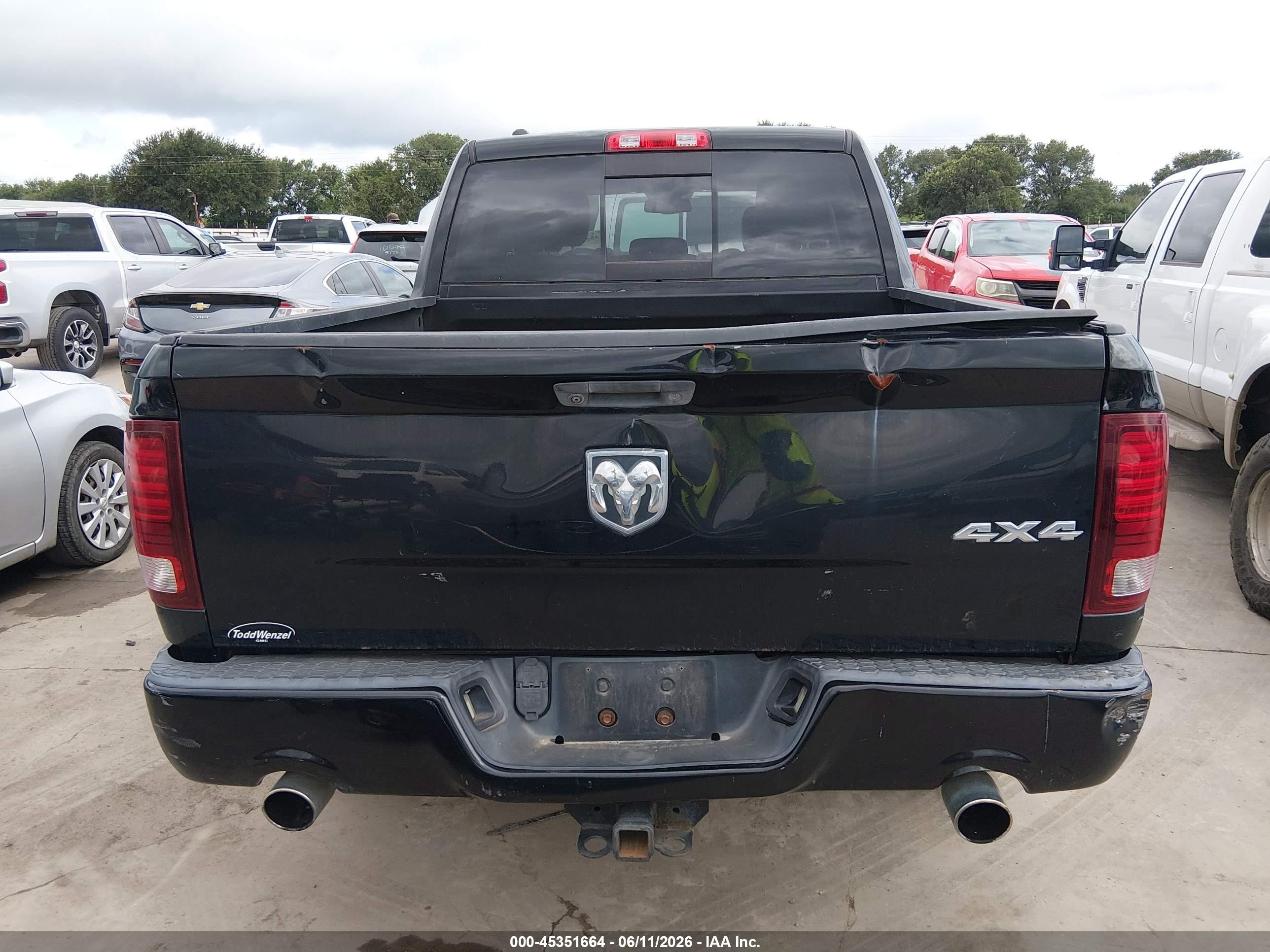2013 Ram 1500 Sport Black vin: 1C6RR7MT3DS619266