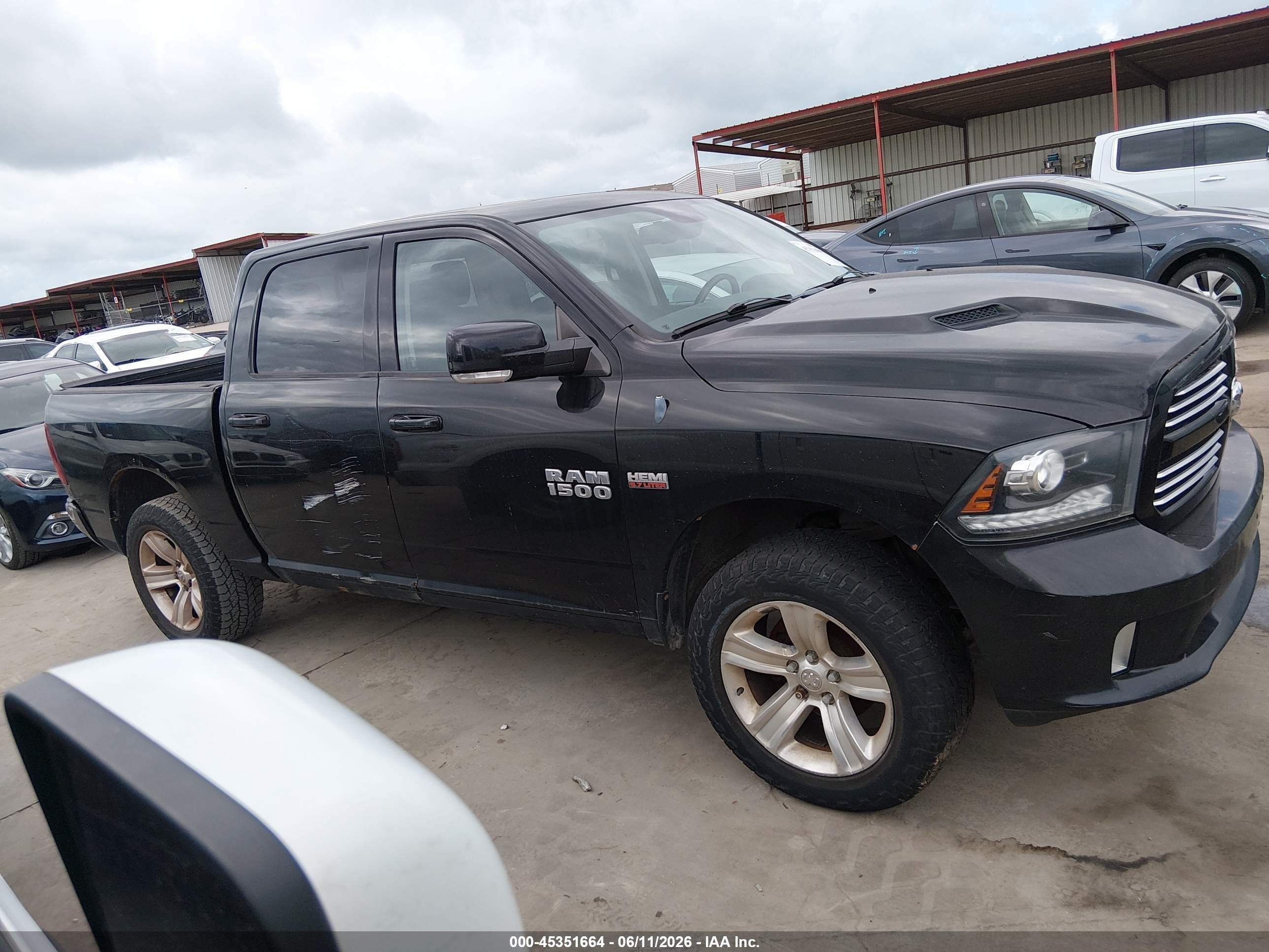 2013 Ram 1500 Sport Black vin: 1C6RR7MT3DS619266