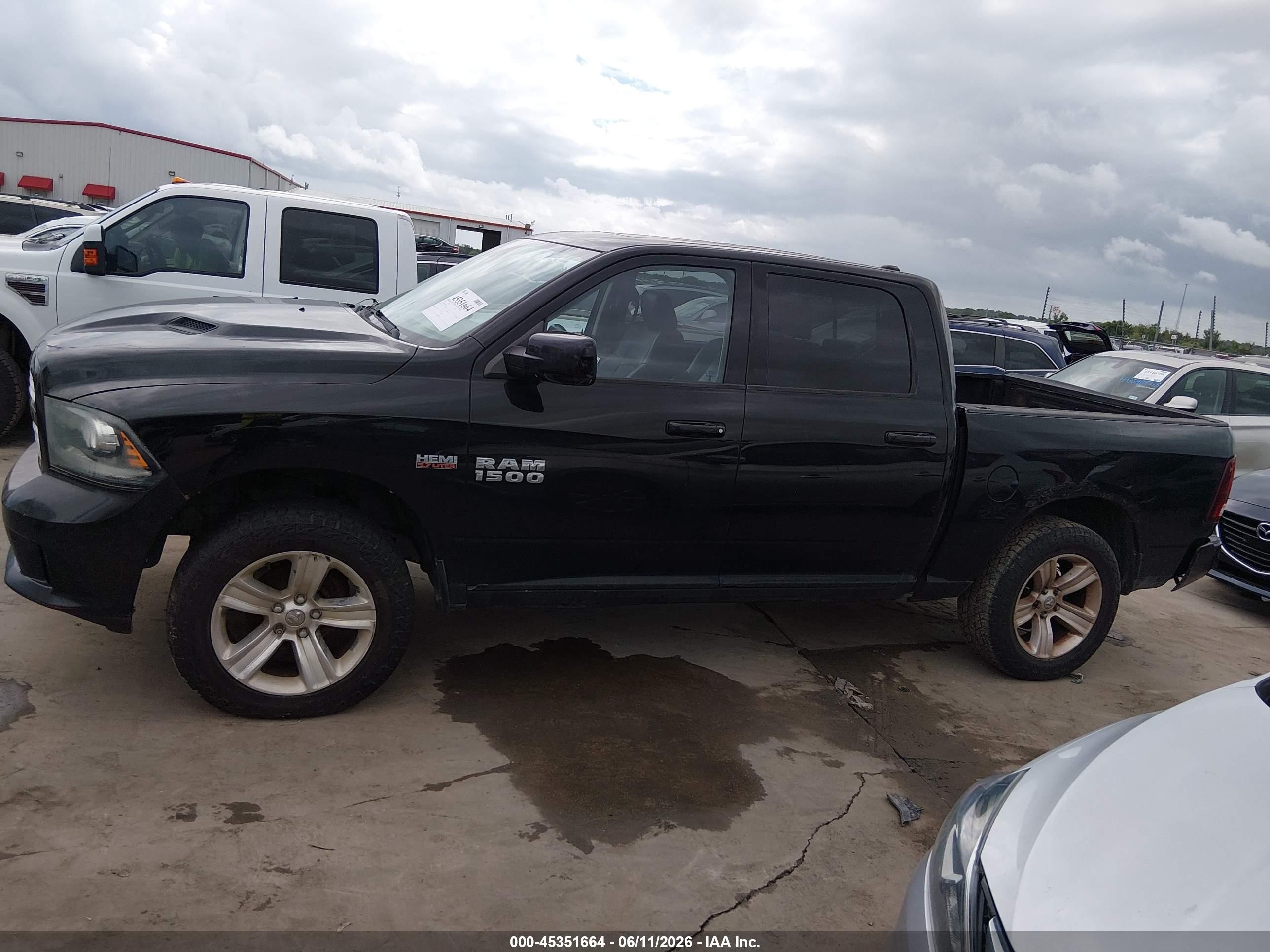 2013 Ram 1500 Sport Black vin: 1C6RR7MT3DS619266