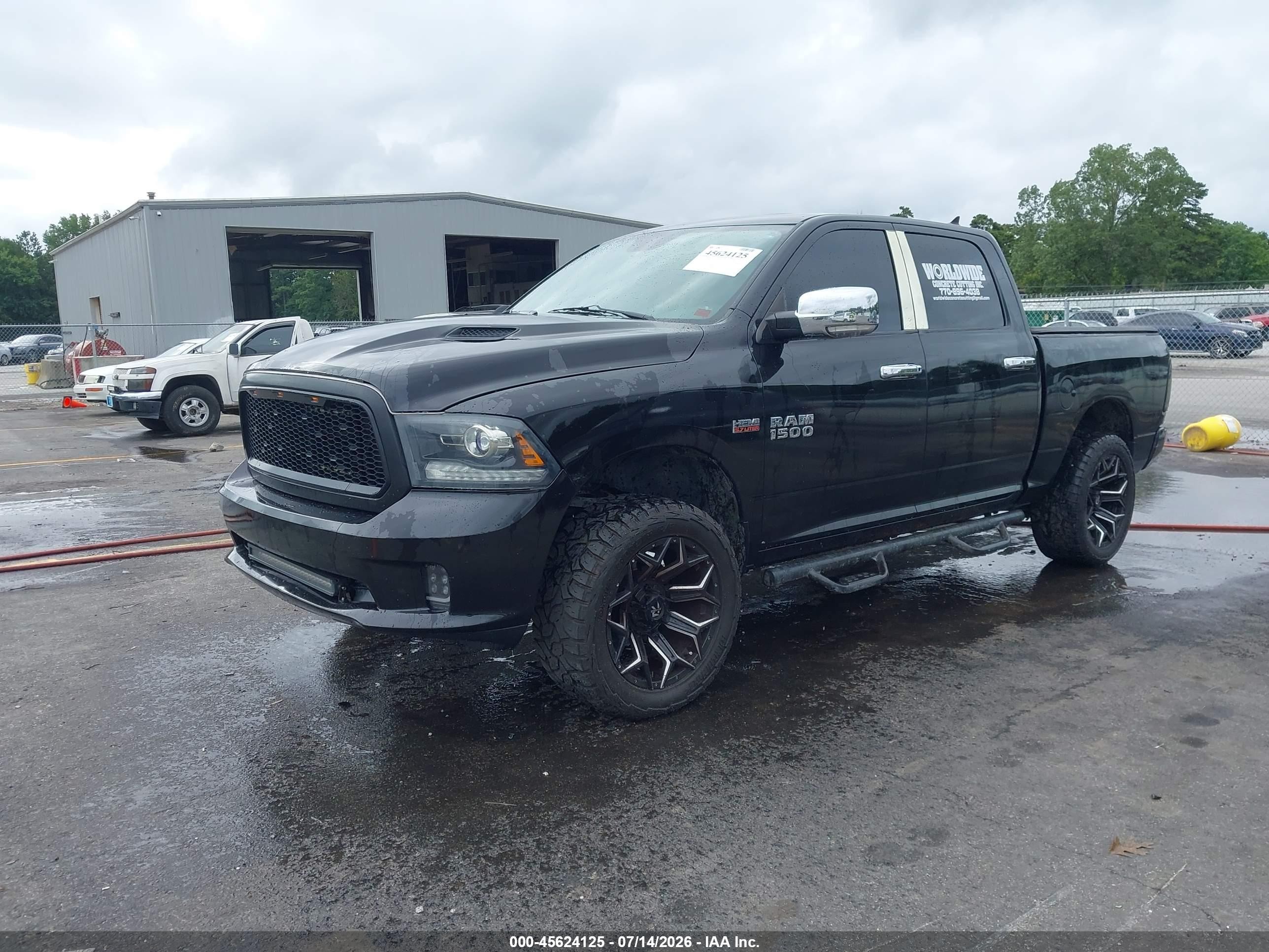 2015 Ram 1500 Sport Black vin: 1C6RR7MT3FS540201