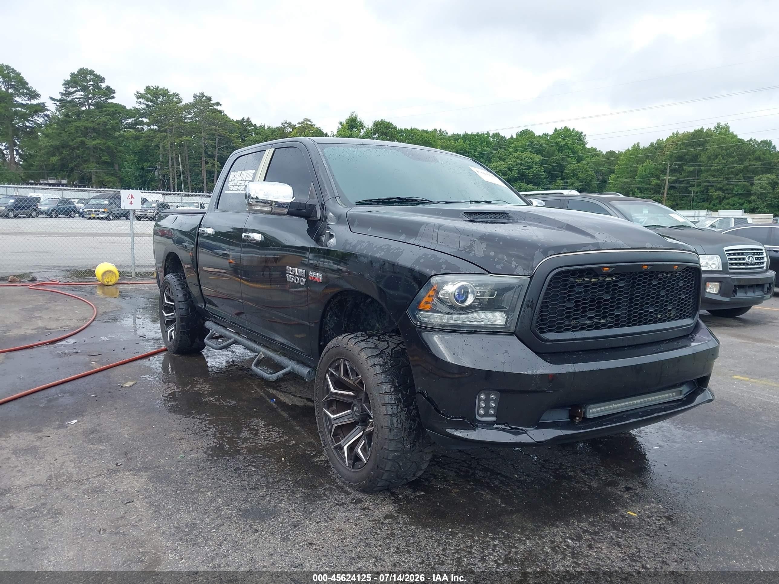 2015 Ram 1500 Sport Black vin: 1C6RR7MT3FS540201