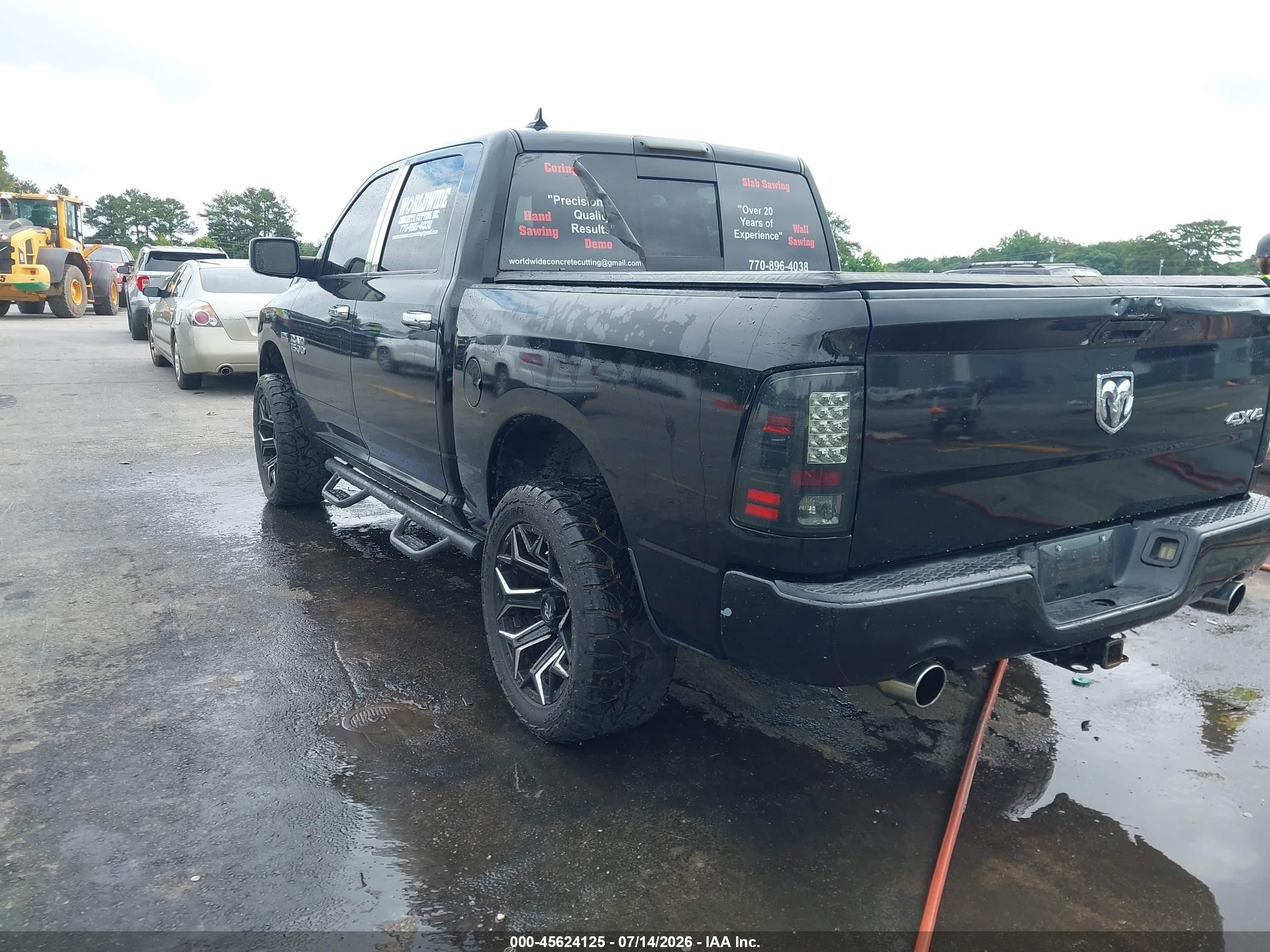 2015 Ram 1500 Sport Black vin: 1C6RR7MT3FS540201