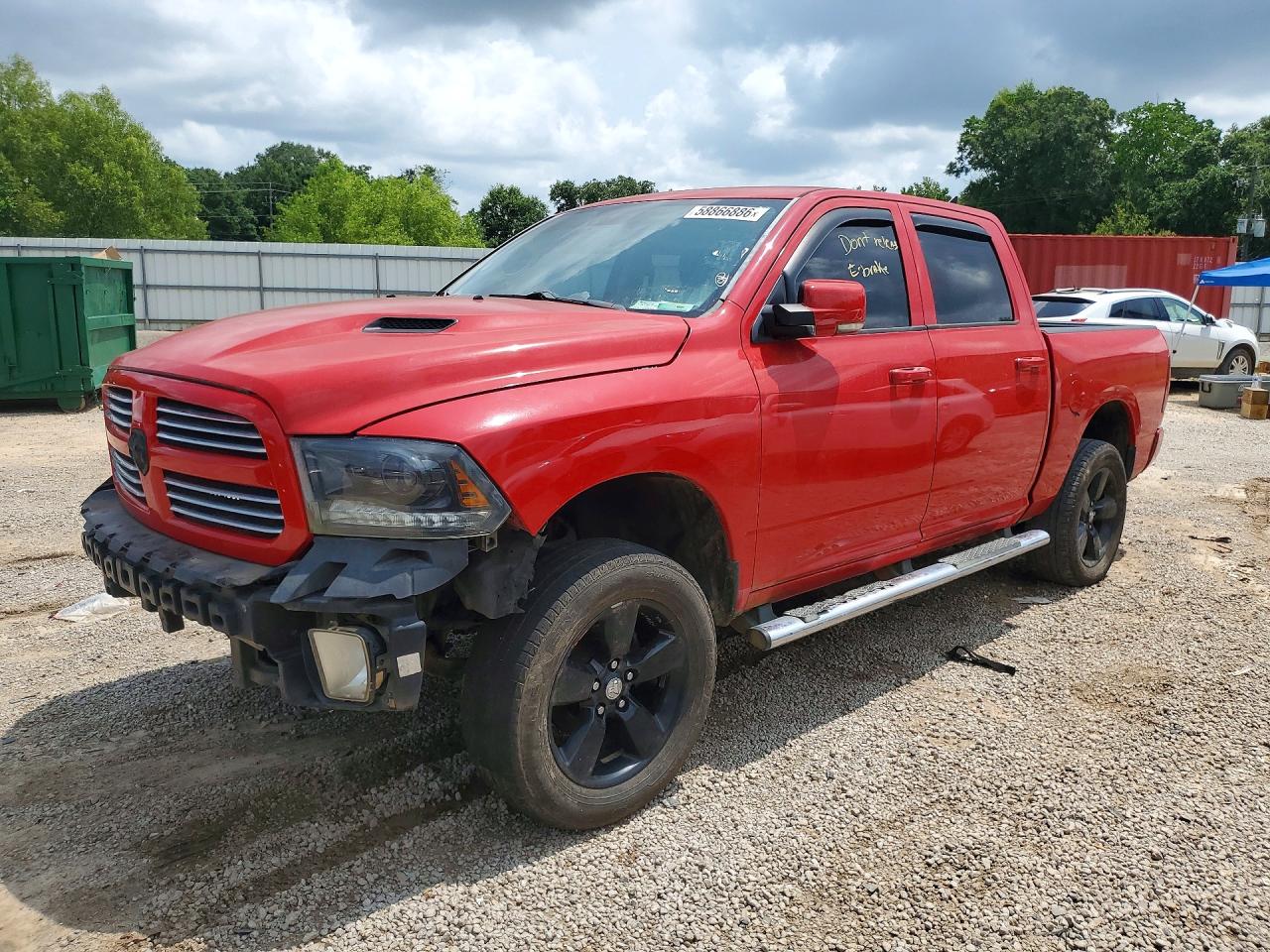 2015 Ram 1500 Sport Red vin: 1C6RR7MT3FS719385