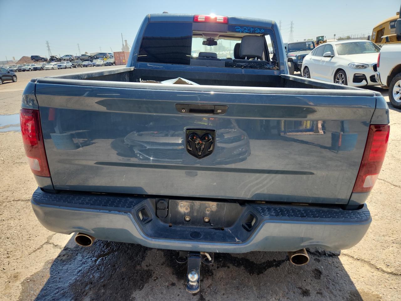 2015 Ram 1500 Sport Blue vin: 1C6RR7MT3FS771180 Damage: Tailgate, Dent(S) W/ Paint Dmg, 1 To 2 Inches