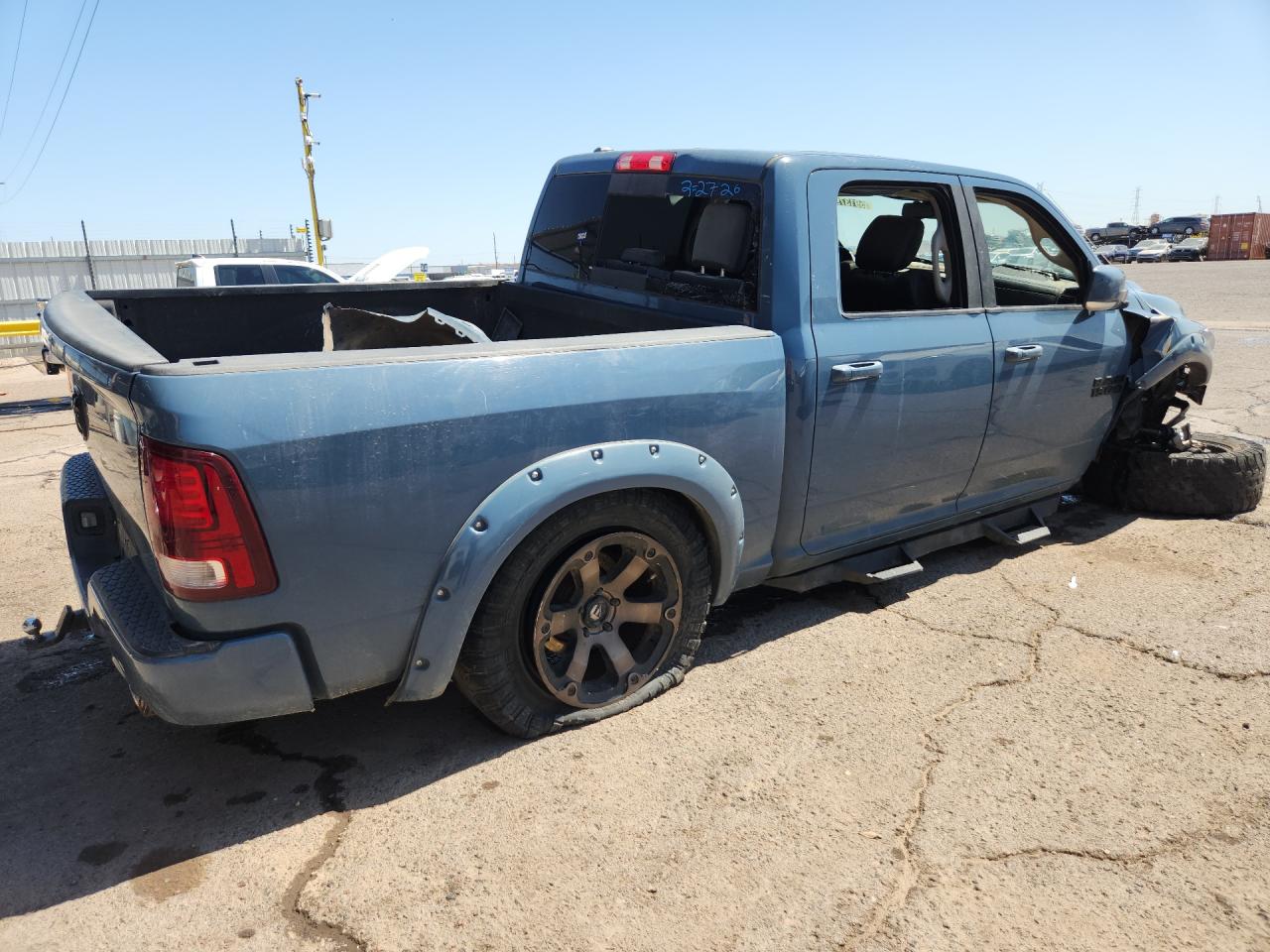 2015 Ram 1500 Sport Blue vin: 1C6RR7MT3FS771180 Damage: Right Bed Side, Dent(S) W/ Paint Dmg, 1/2 To 1 Inch