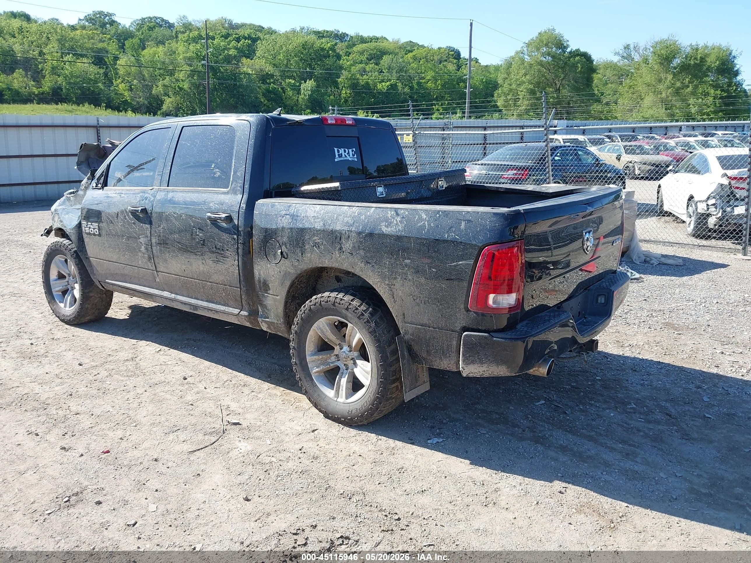 2013 Ram 1500 Sport Black vin: 1C6RR7MT4DS548823