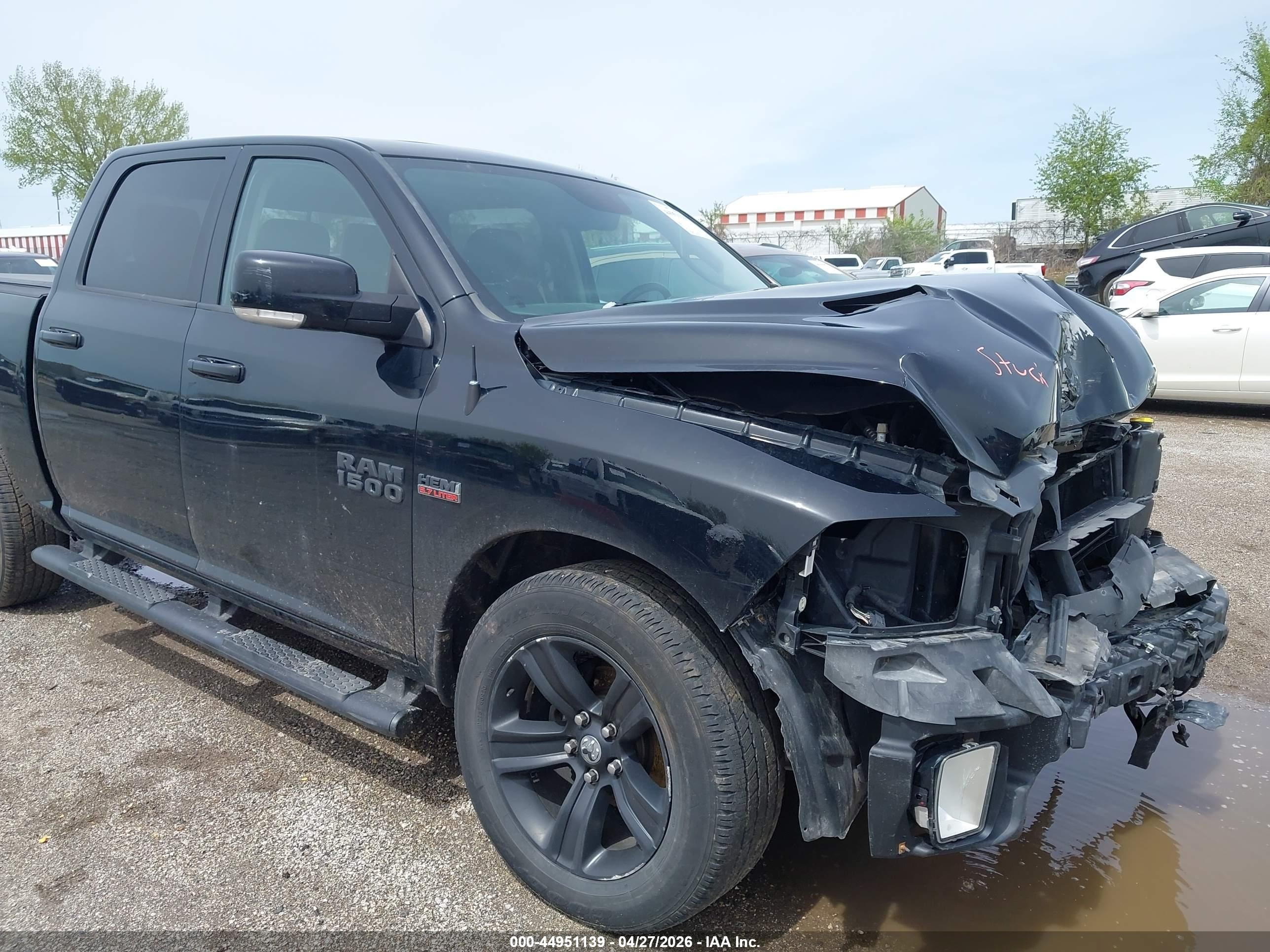 2014 Ram 1500 Sport Black vin: 1C6RR7MT4ES305076