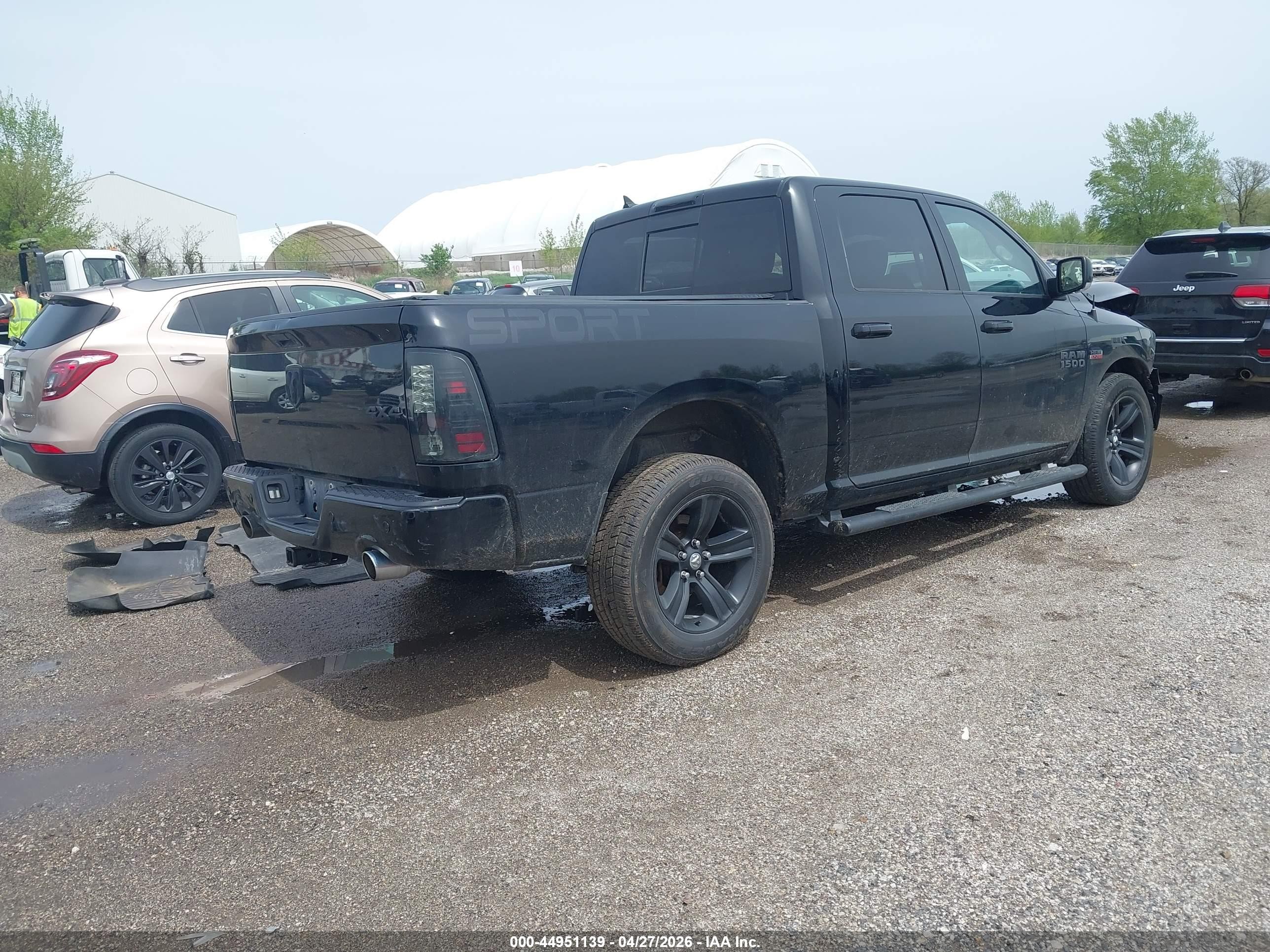 2014 Ram 1500 Sport Black vin: 1C6RR7MT4ES305076