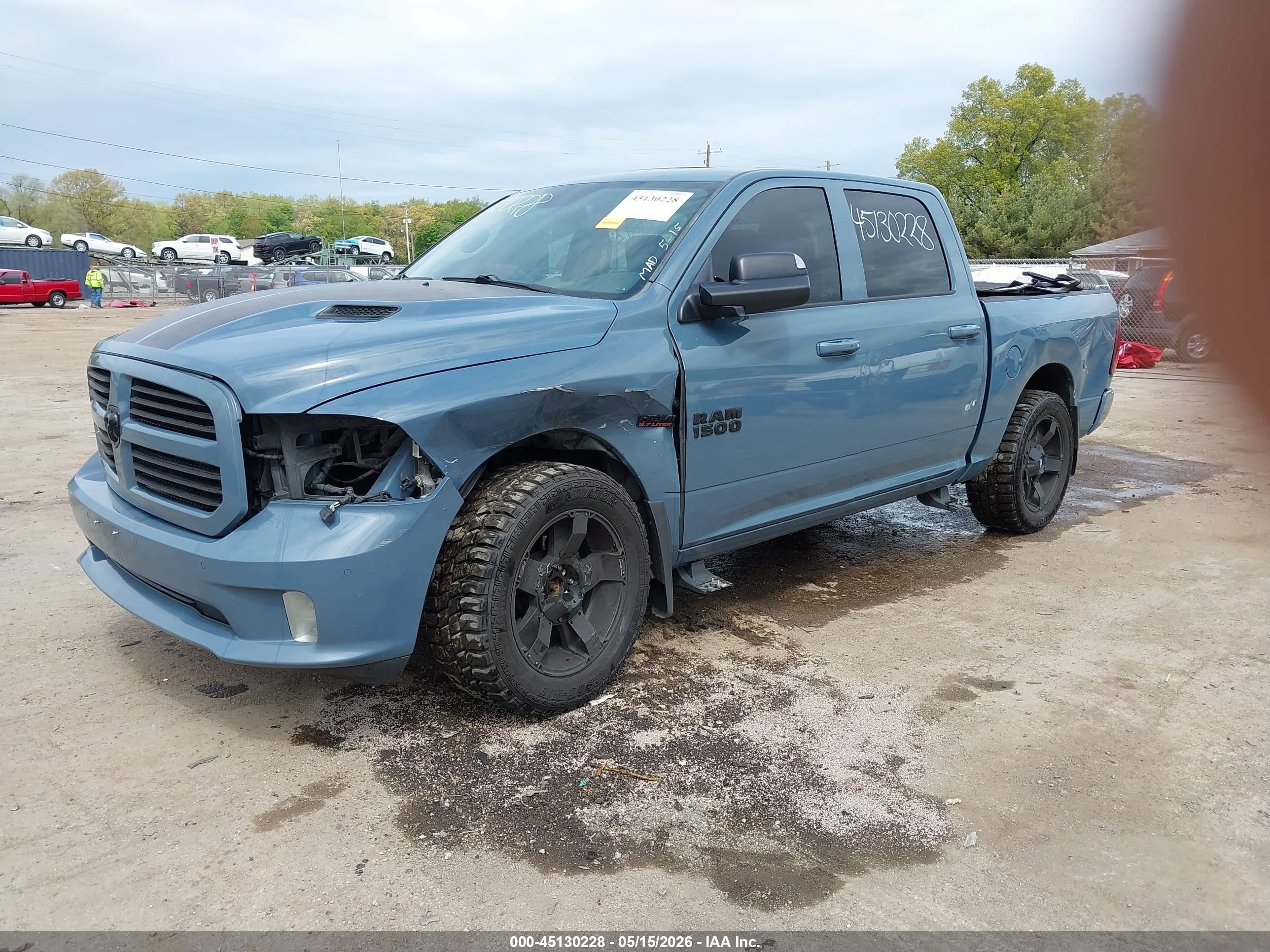 2015 Ram 1500 Sport Blue vin: 1C6RR7MT4FS770877