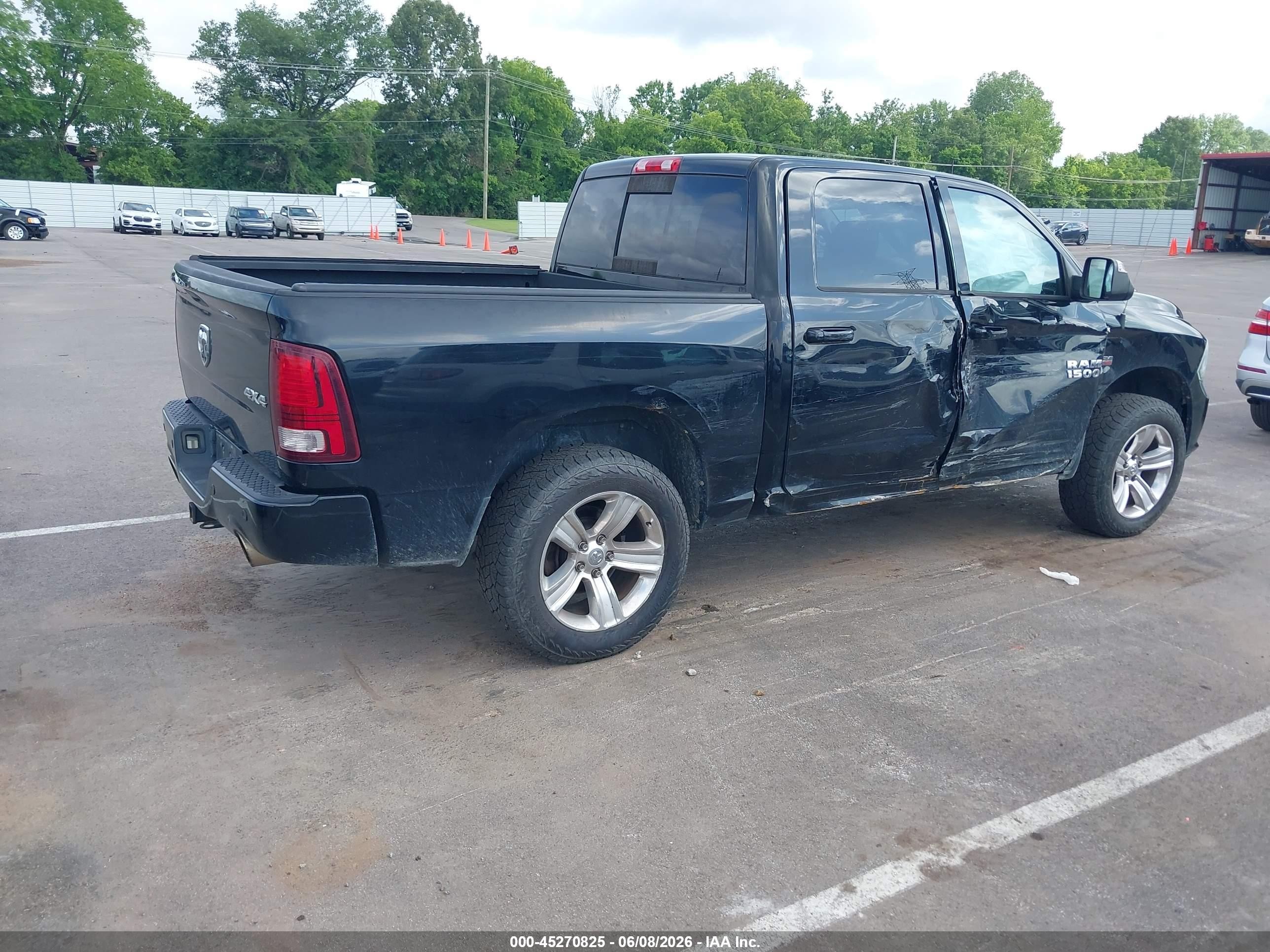 2014 Ram 1500 Sport Черный vin: 1C6RR7MT5ES324848
