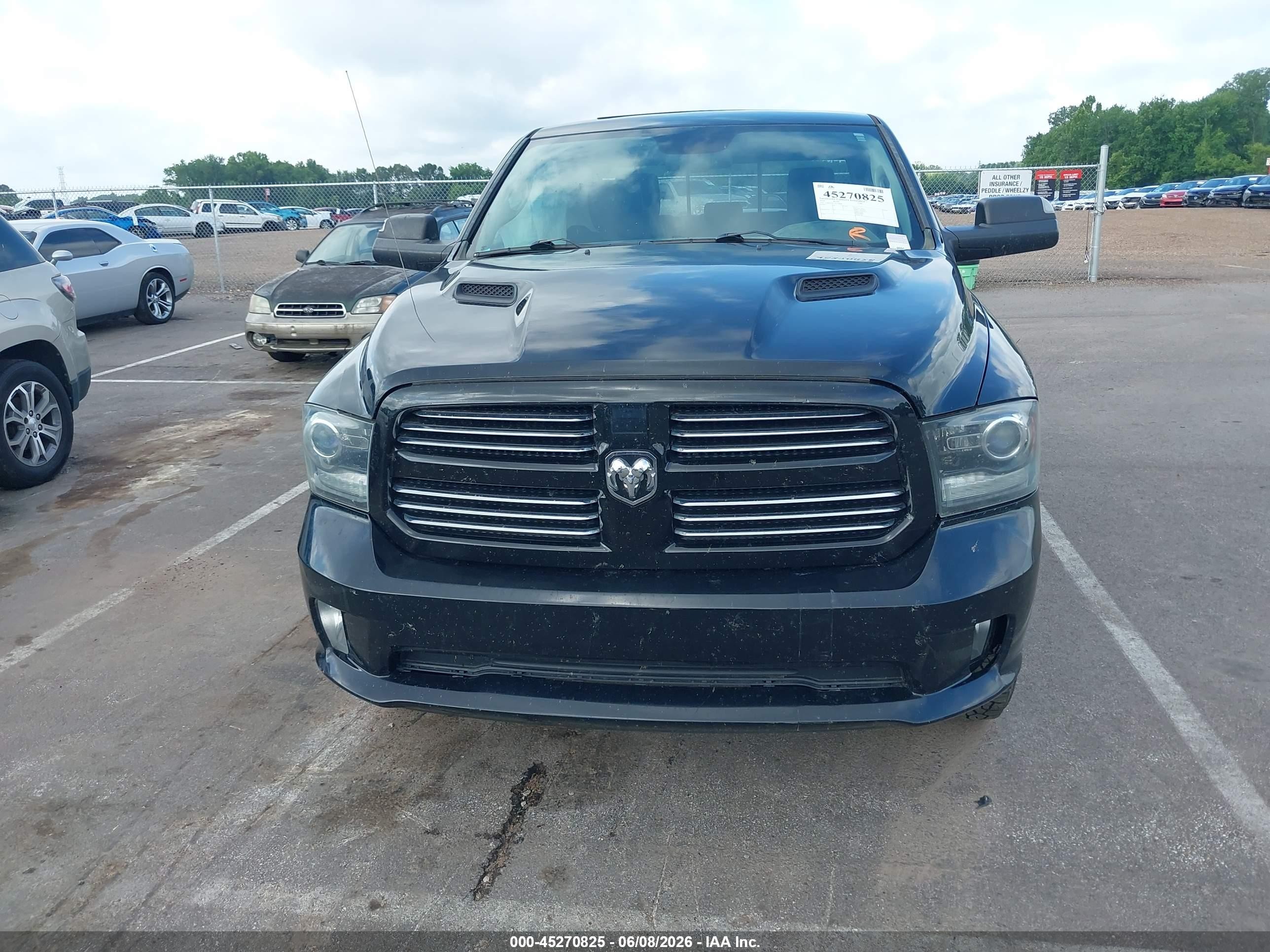 2014 Ram 1500 Sport Черный vin: 1C6RR7MT5ES324848