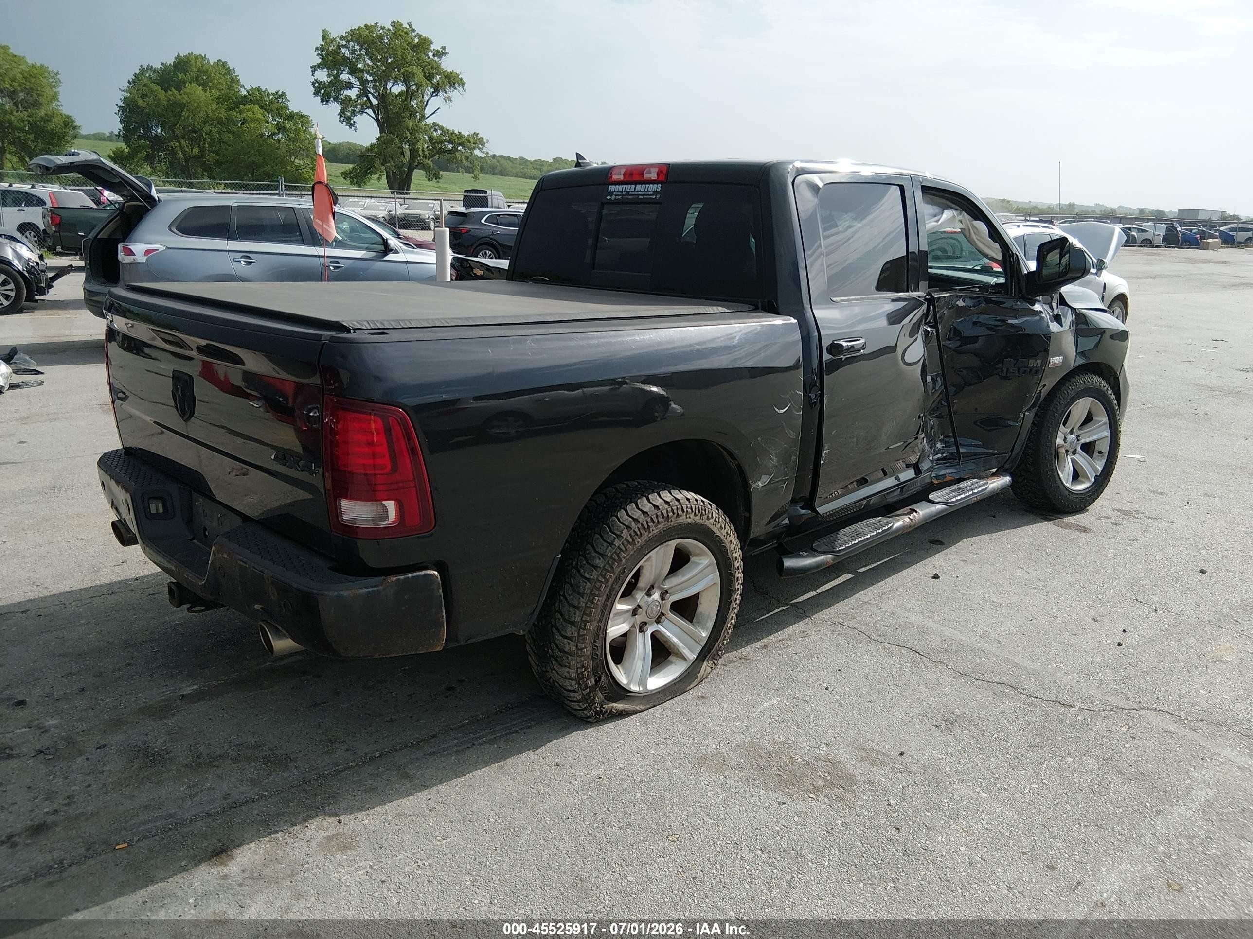 2015 Ram 1500 Sport Black vin: 1C6RR7MT6FS633746