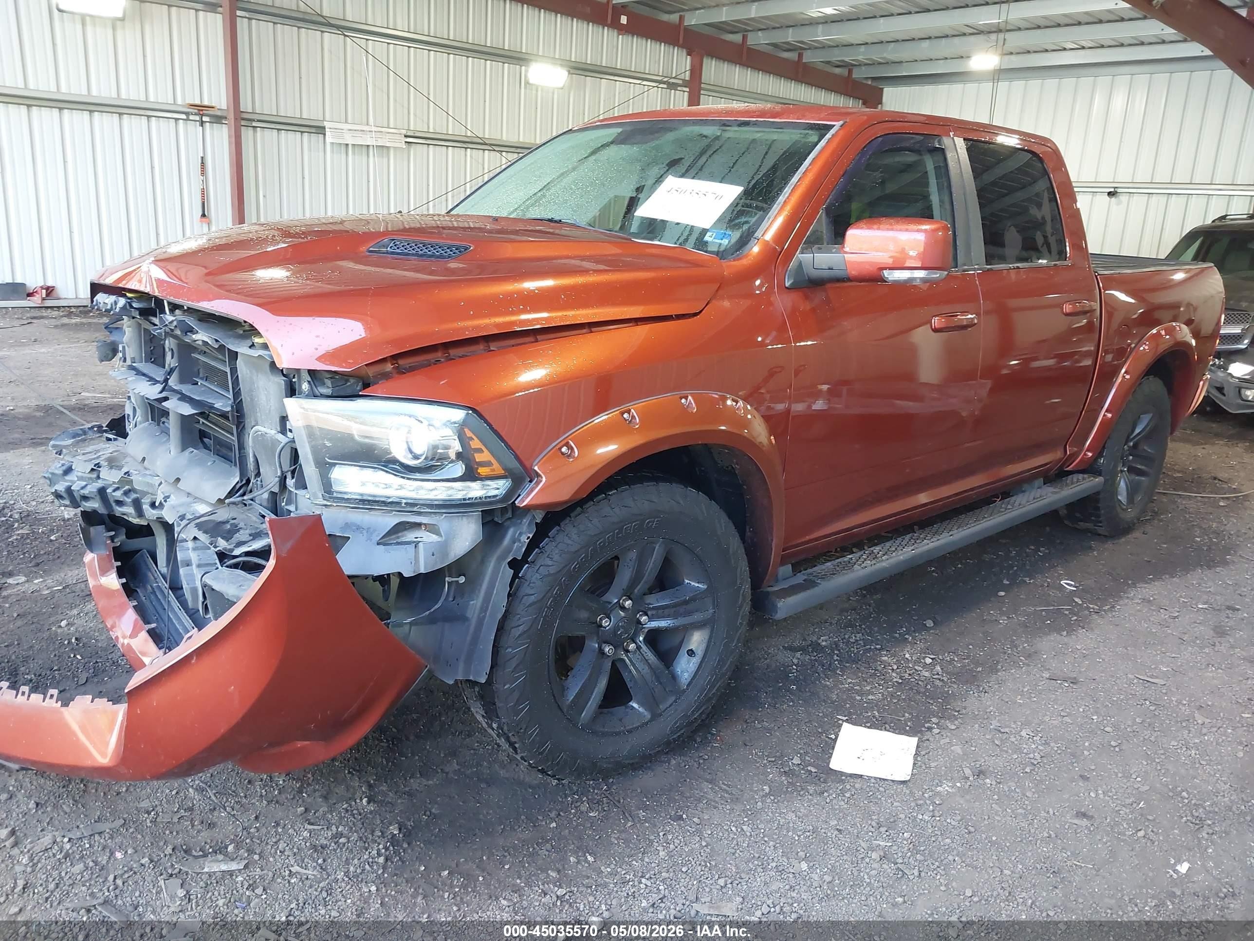 2013 Ram 1500 Sport Orange vin: 1C6RR7MT7DS652948