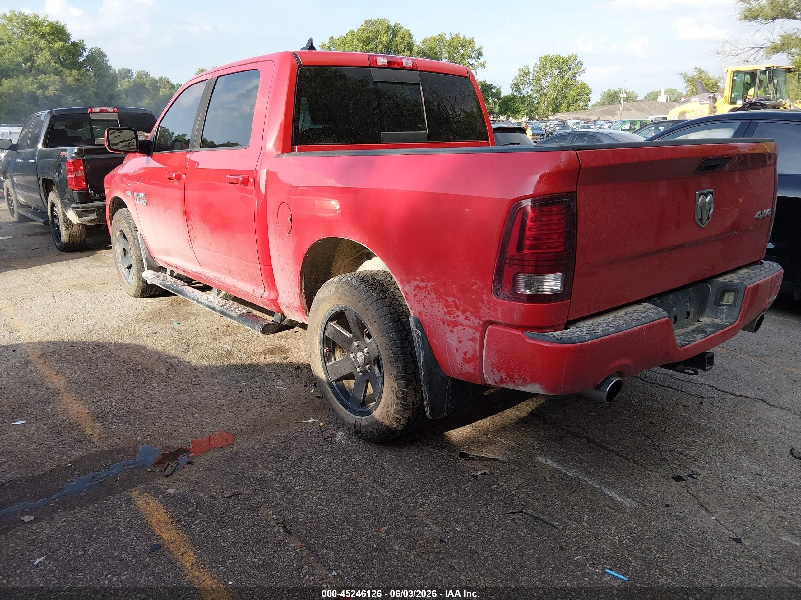 2014 Ram 1500 Sport Red vin: 1C6RR7MT7ES203027