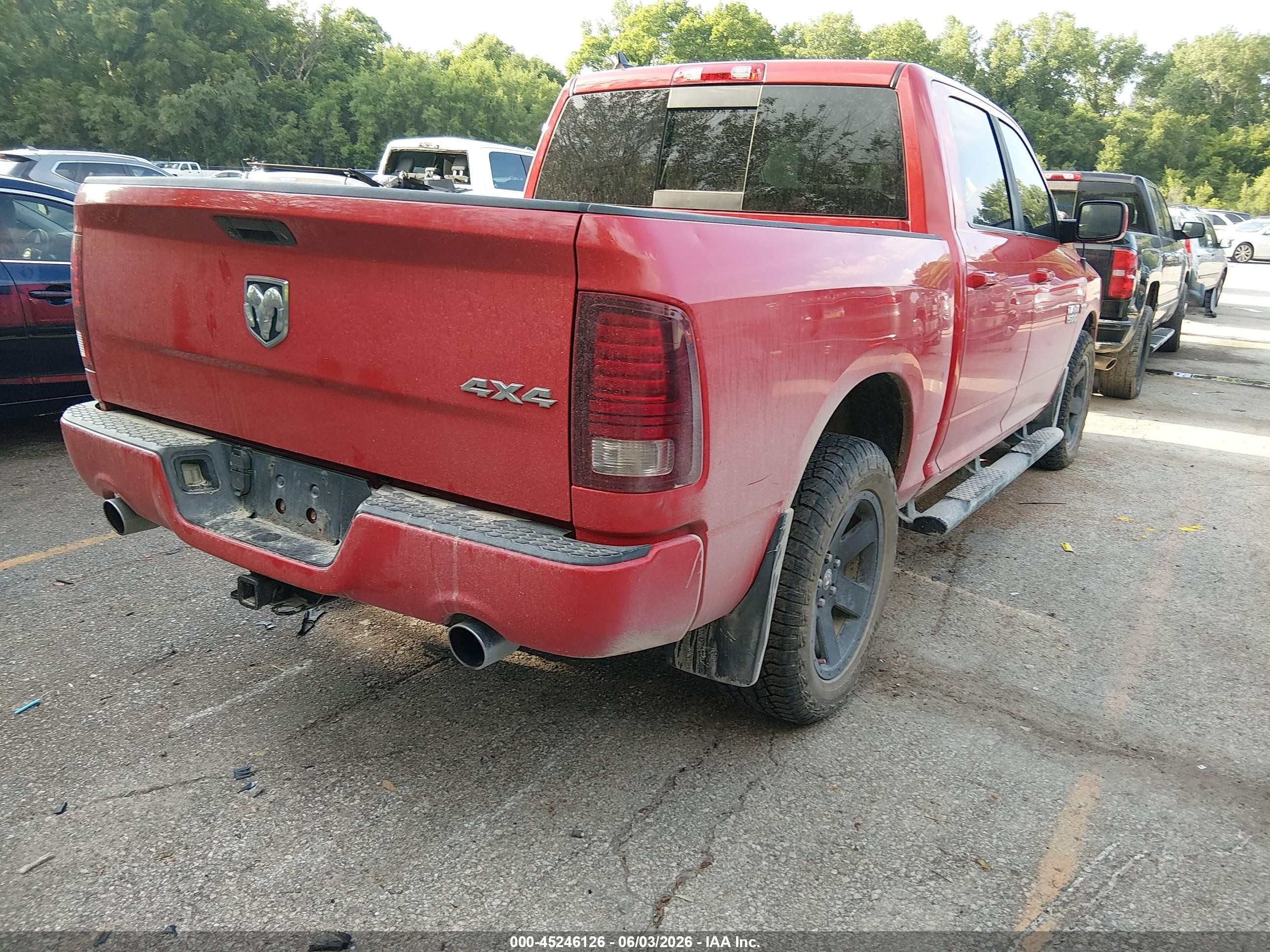 2014 Ram 1500 Sport Red vin: 1C6RR7MT7ES203027