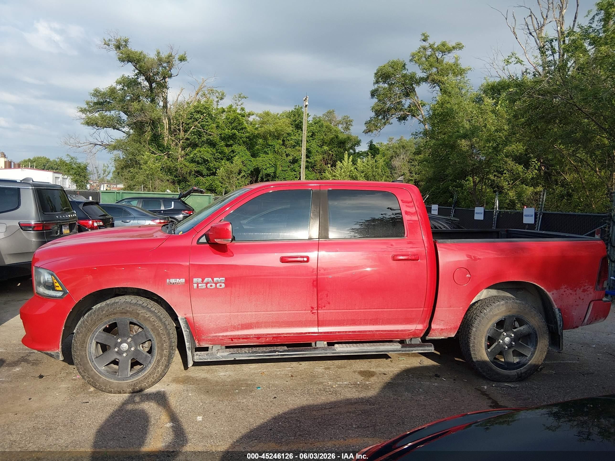 2014 Ram 1500 Sport Red vin: 1C6RR7MT7ES203027