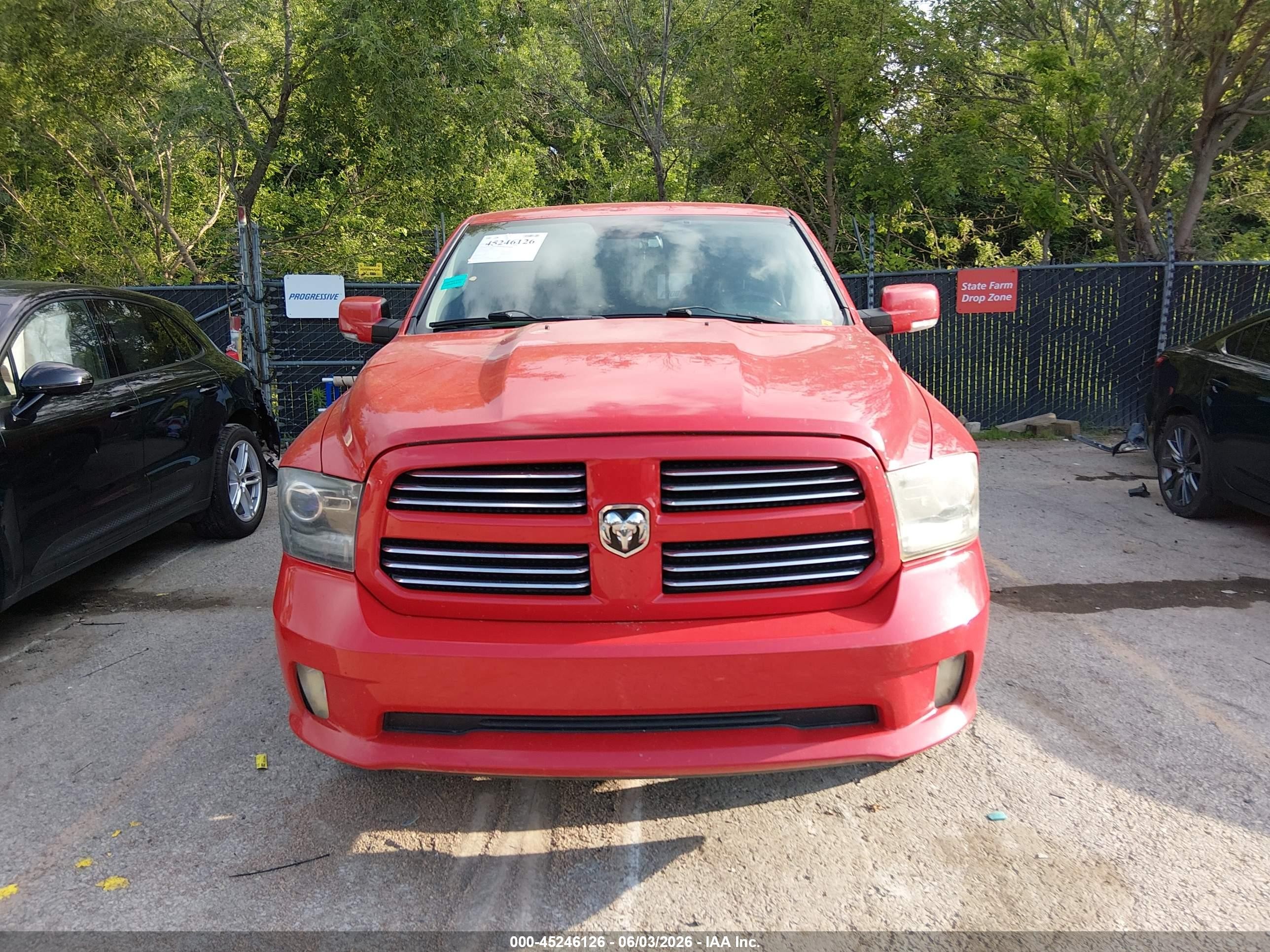 2014 Ram 1500 Sport Red vin: 1C6RR7MT7ES203027