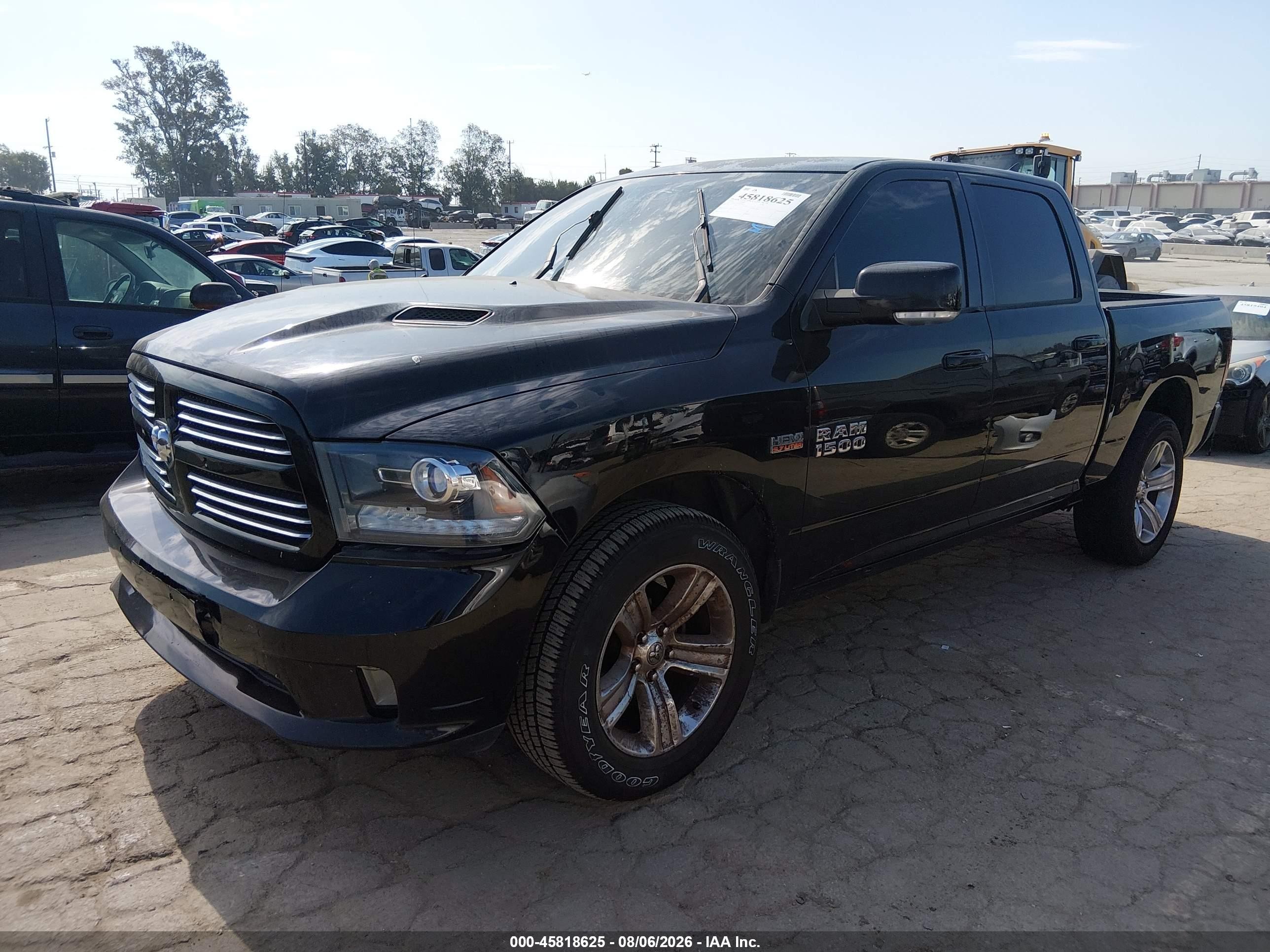 2014 Ram 1500 Sport Black vin: 1C6RR7MT7ES284224