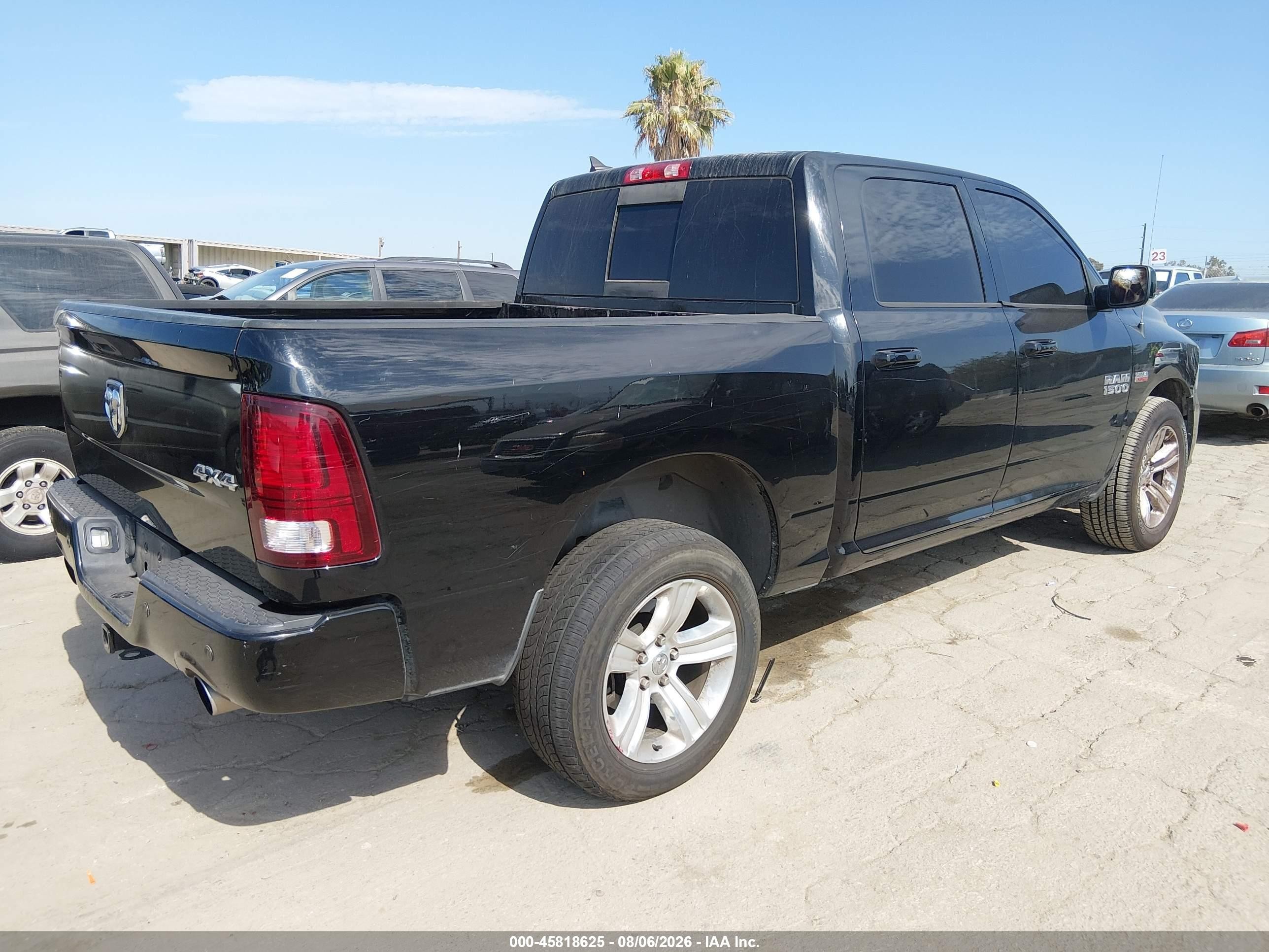 2014 Ram 1500 Sport Black vin: 1C6RR7MT7ES284224