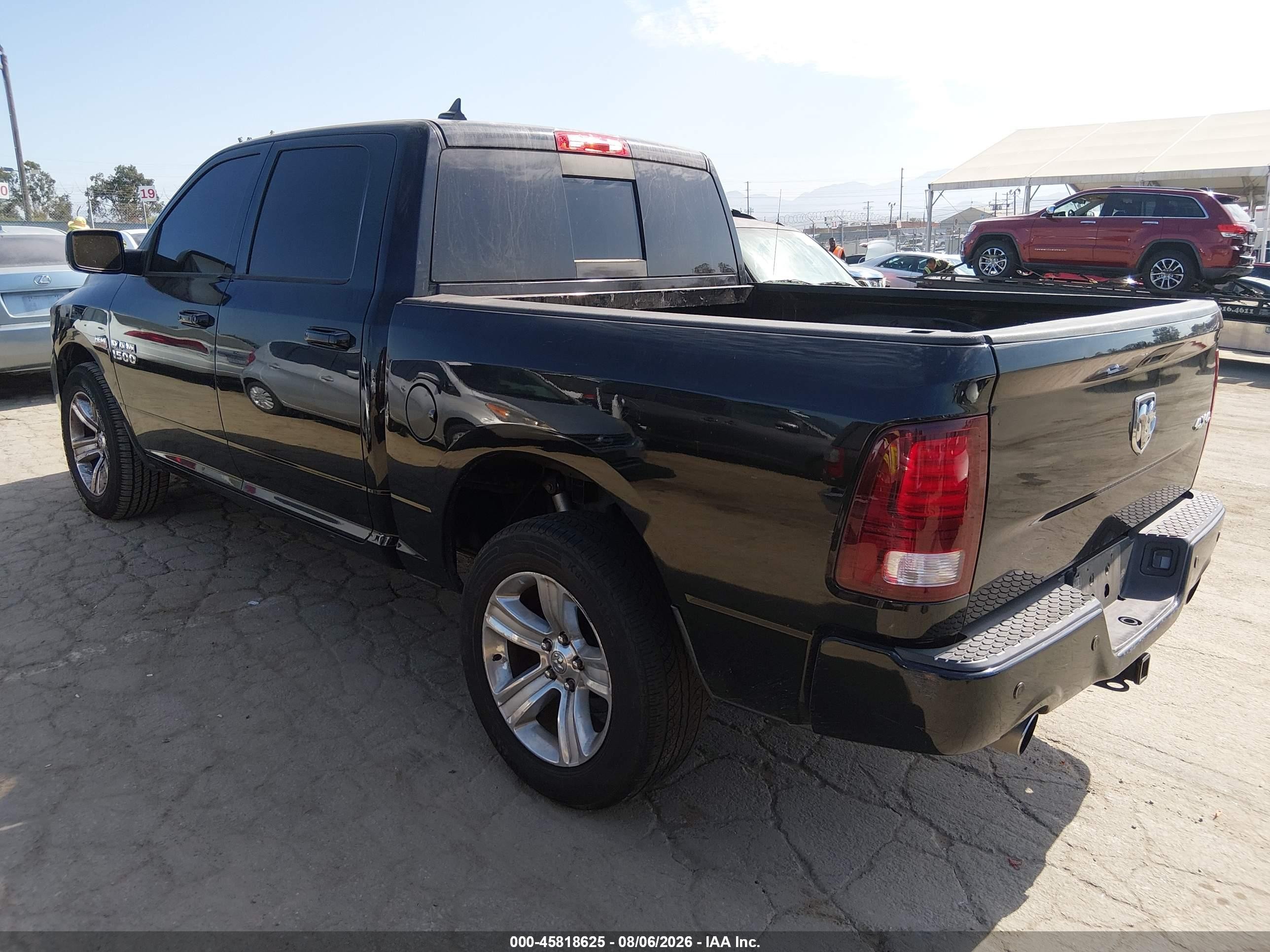 2014 Ram 1500 Sport Black vin: 1C6RR7MT7ES284224
