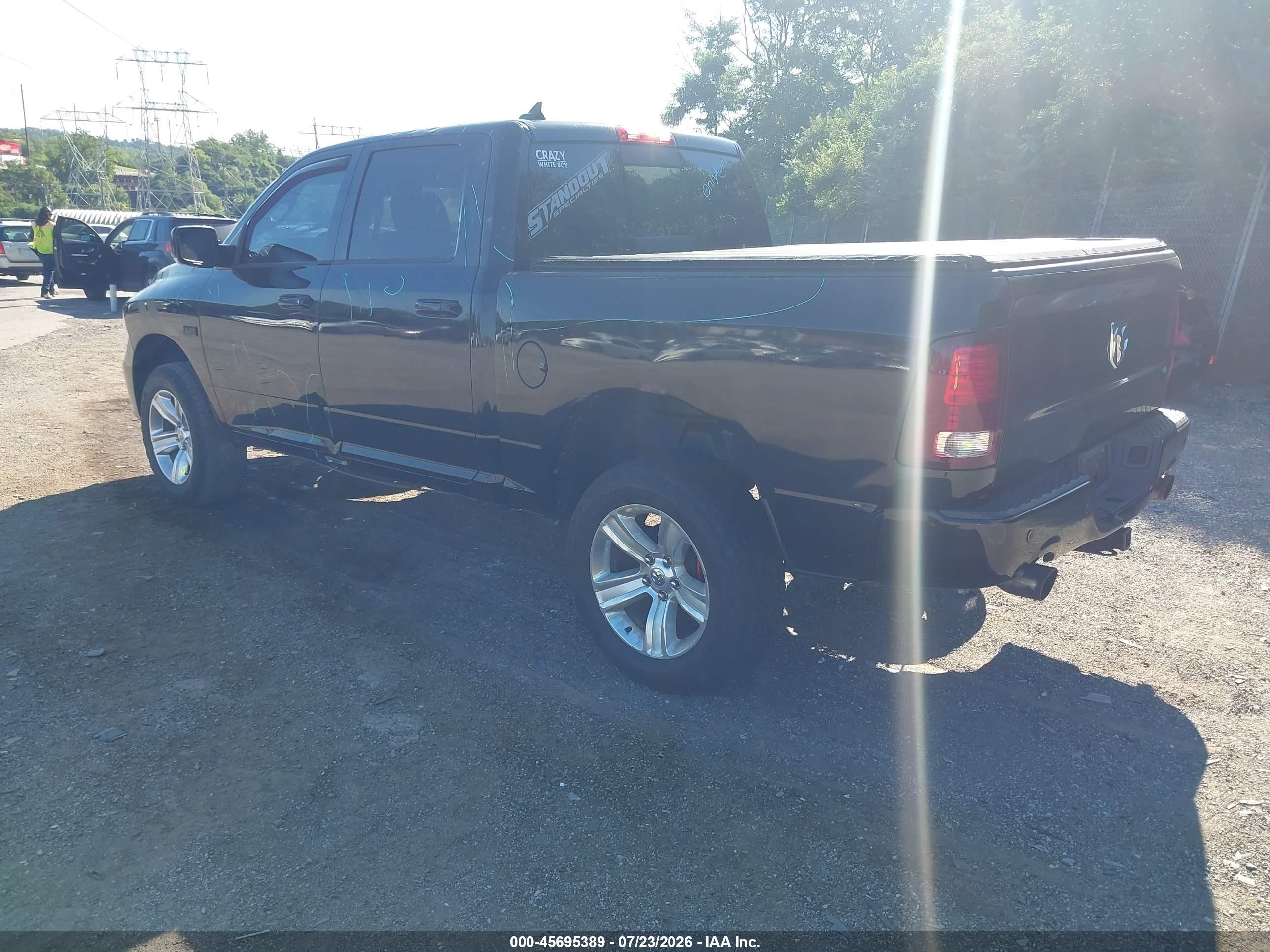 2014 Ram 1500 Sport Черный vin: 1C6RR7MT7ES303306