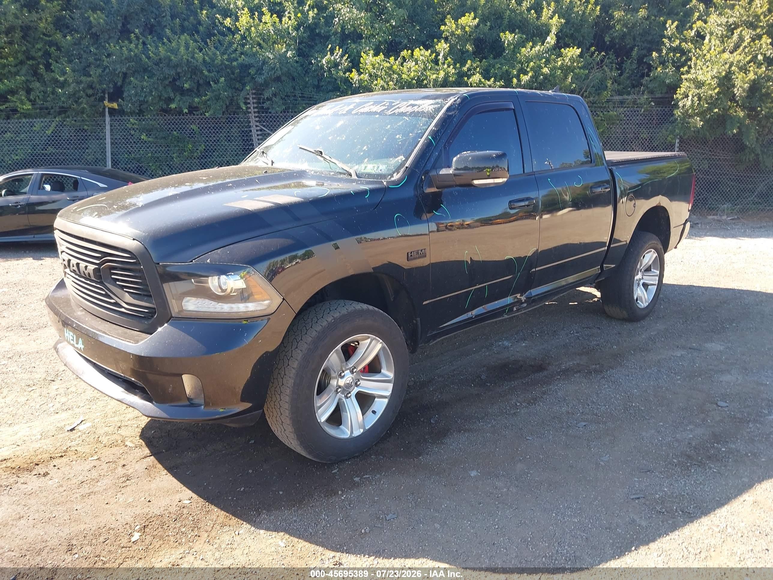 2014 Ram 1500 Sport Черный vin: 1C6RR7MT7ES303306
