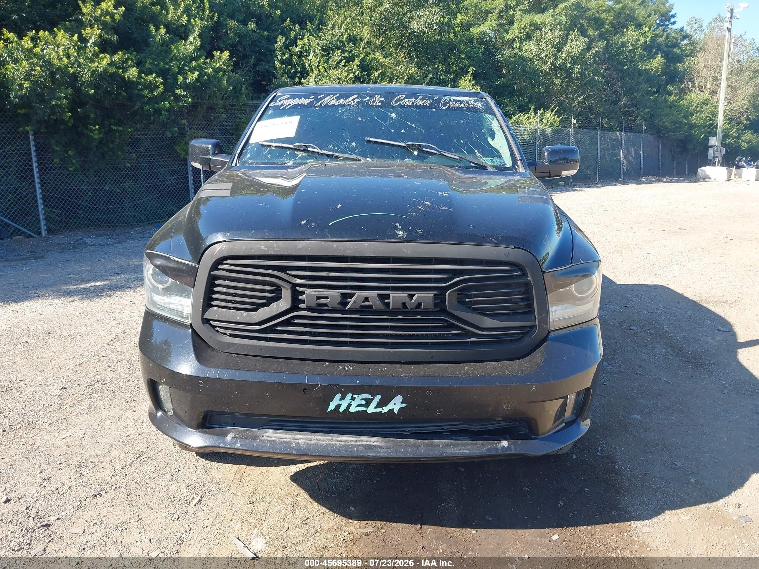 2014 Ram 1500 Sport Черный vin: 1C6RR7MT7ES303306