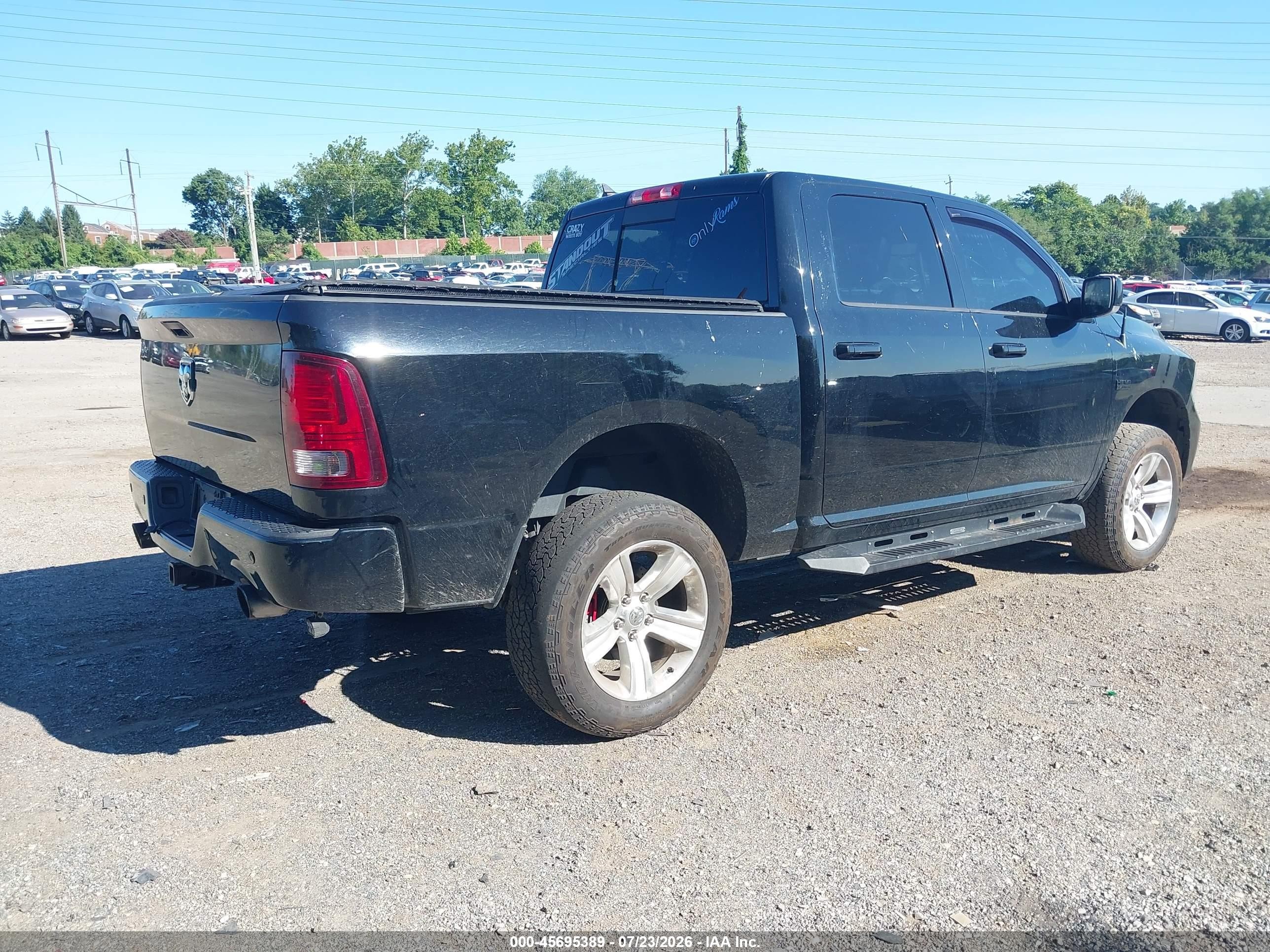 2014 Ram 1500 Sport Черный vin: 1C6RR7MT7ES303306